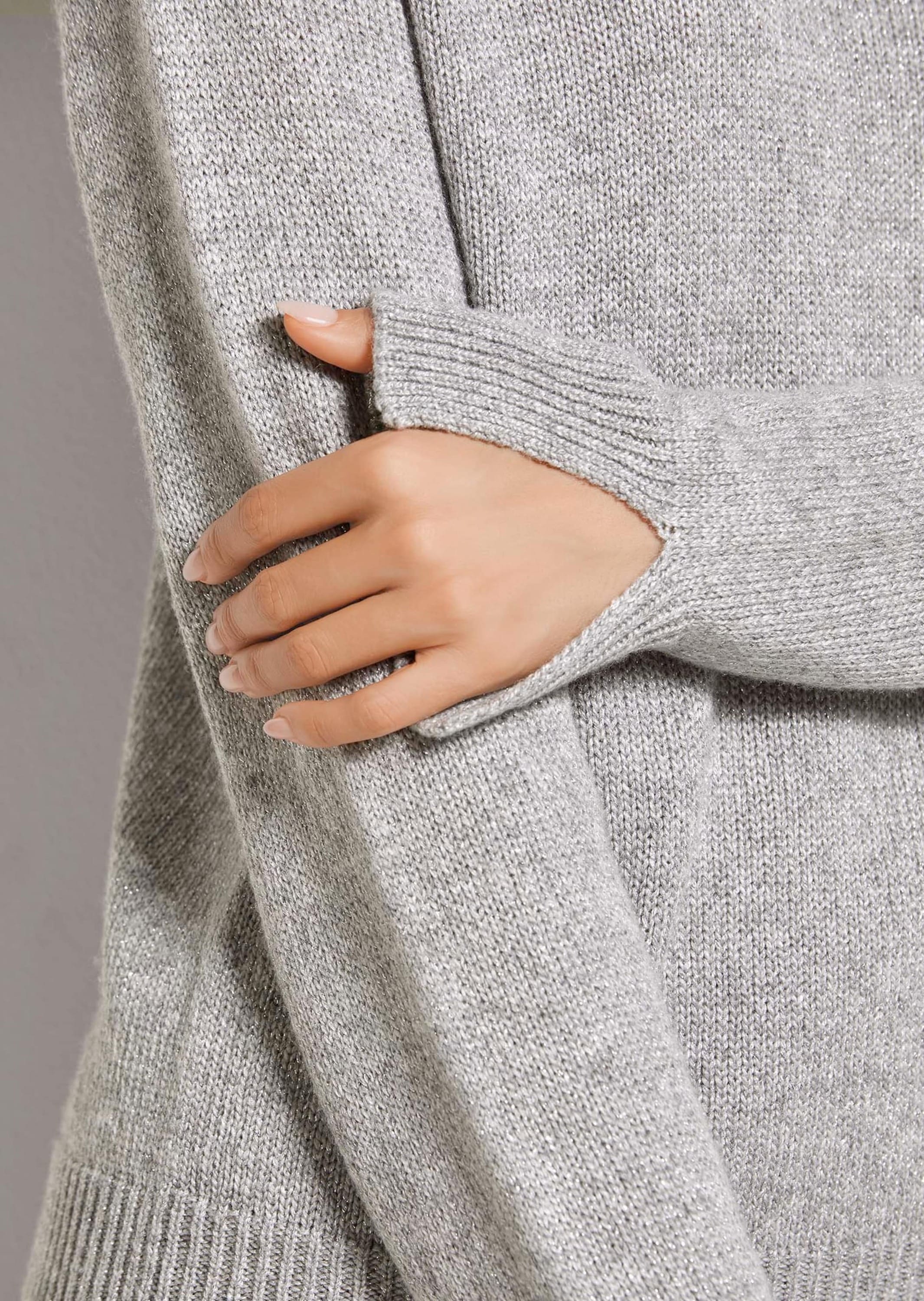 MADELEINE Longpullover »Pullover Kurzer Stehkragen-Pullover«