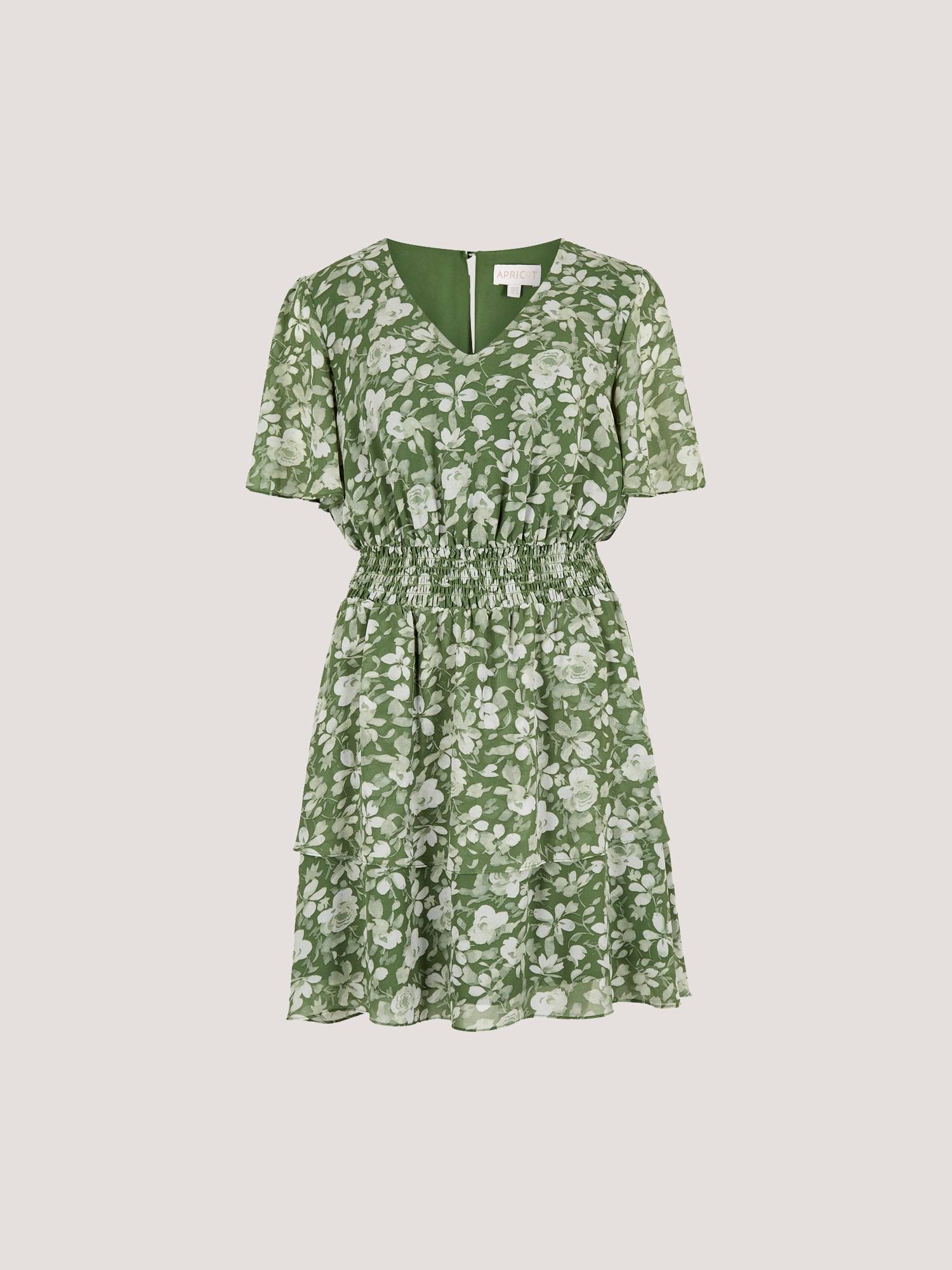 Apricot Druckkleid »Minikleid« mit Smokdetails