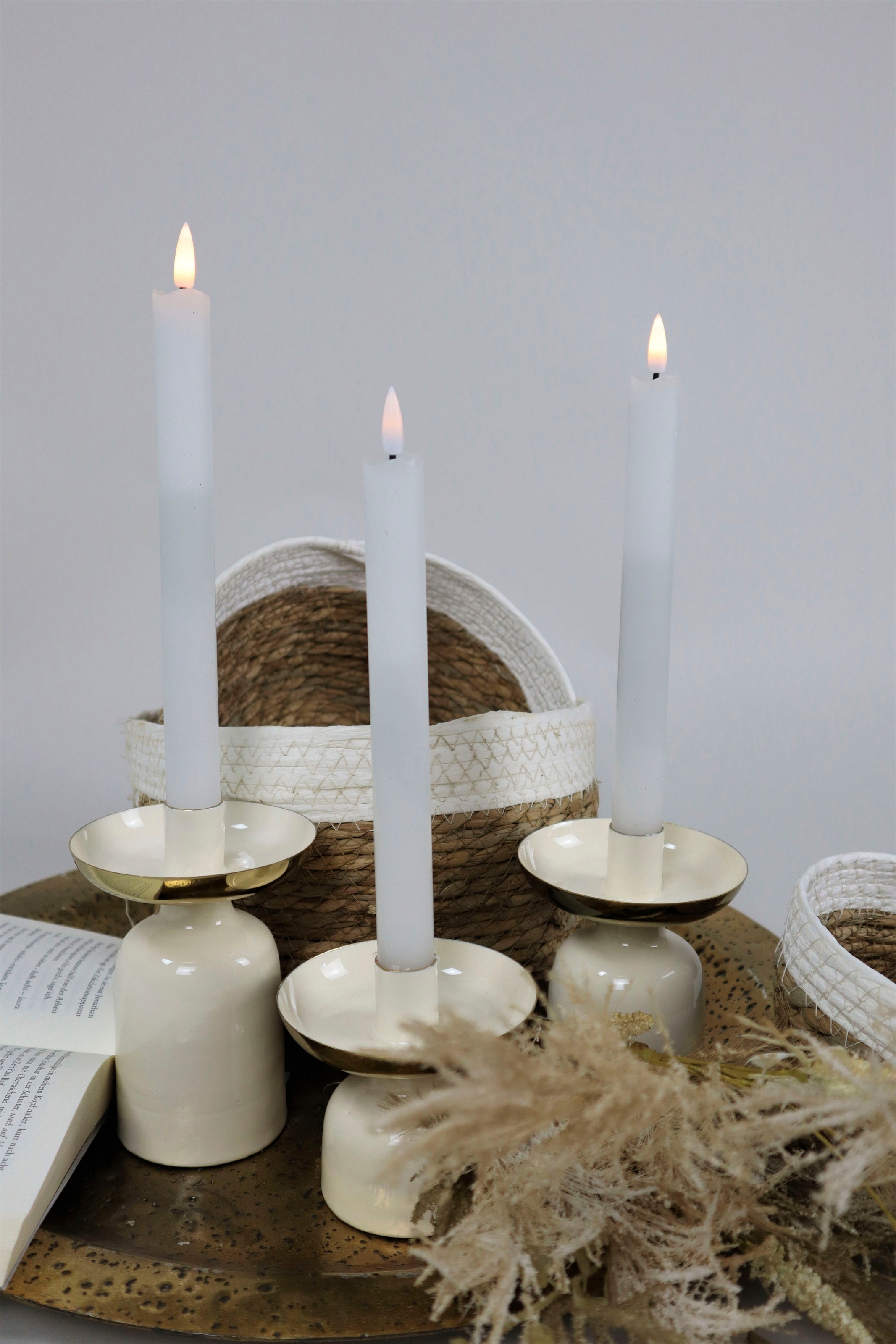 AM Design Kerzenständer »aus Metall«, (Set, 2 St.), Stabkerzenhalter