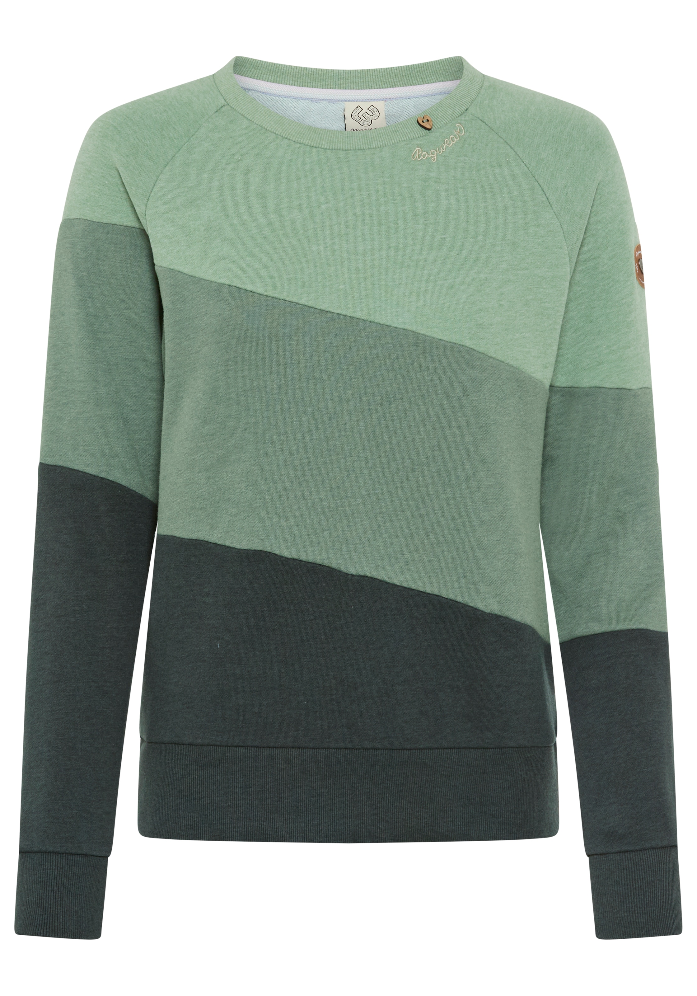 Ragwear Sweater »JOHANKA BLOCK«, Crew Neck im Color-Blocking Design