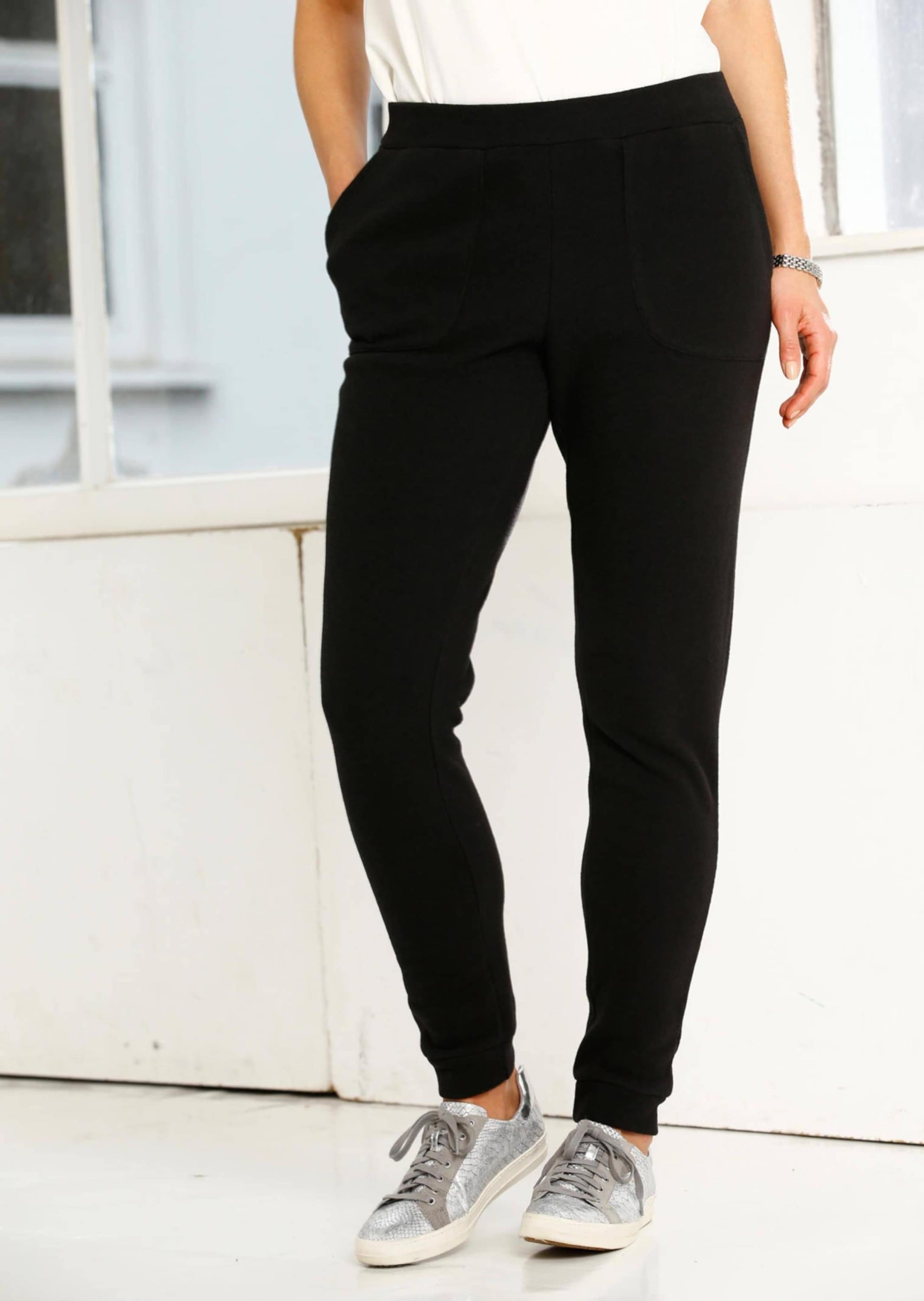 GOLDNER 2-in-1-Hose »Bequeme Flausch-Freizeithose mit Bündchen«