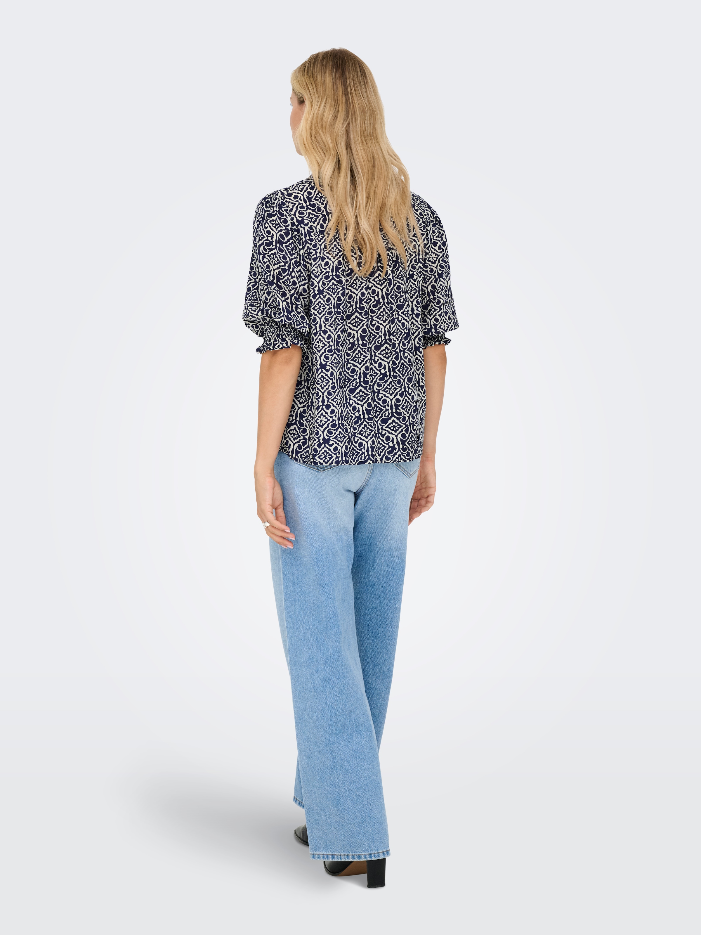 ONLY Kurzarmbluse »ONLRAYA 3/4 SHIRT WVN NOOS« Viskose, regular fit