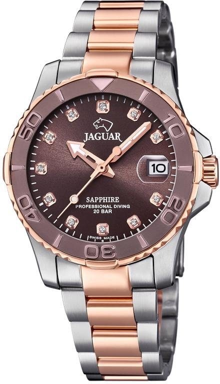 Jaguar Quarzuhr »Executive Diver, J871/2«, Armbanduhr, Damenuhr, Saphirglas, Swiss Made