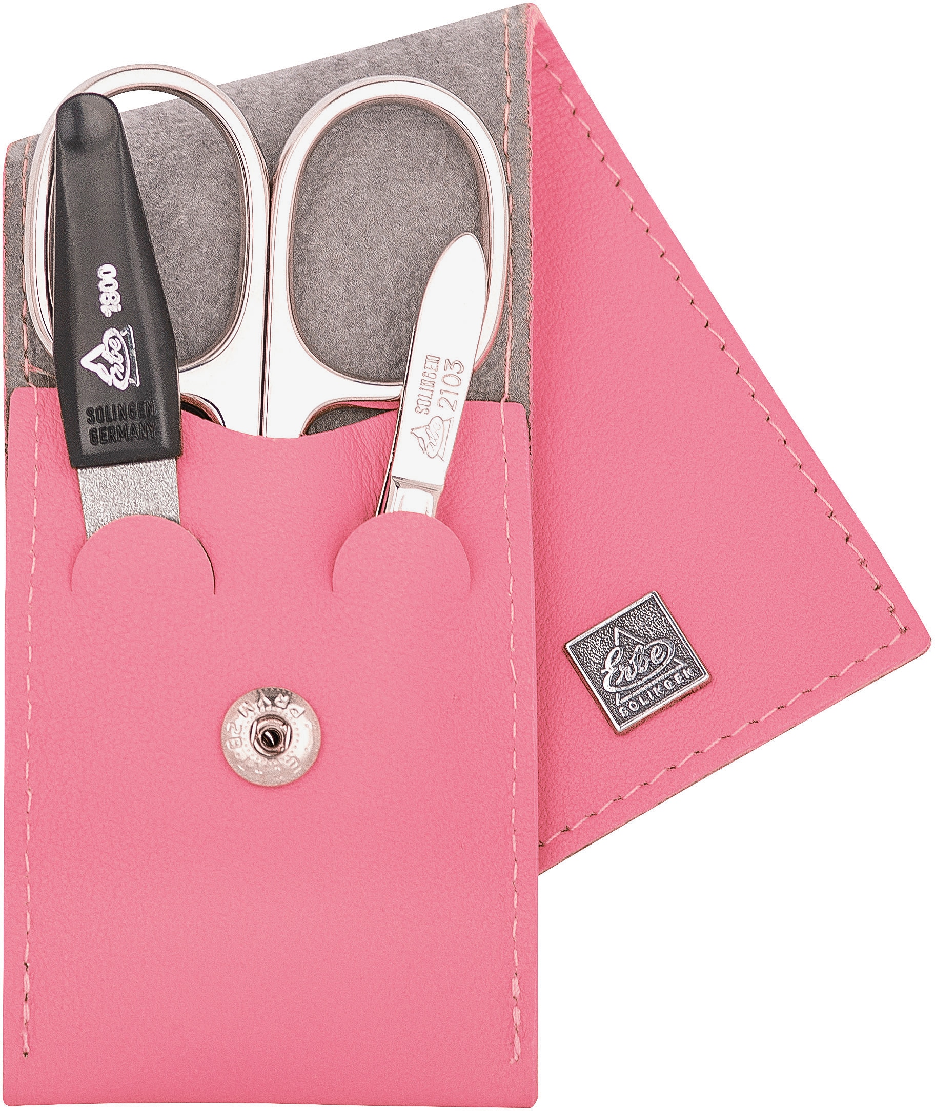 Maniküre-Etui »ERBE Maniküre Set Taschen-Etui Serie "Colour", pink, 3-tlg.«, (3 tlg.)