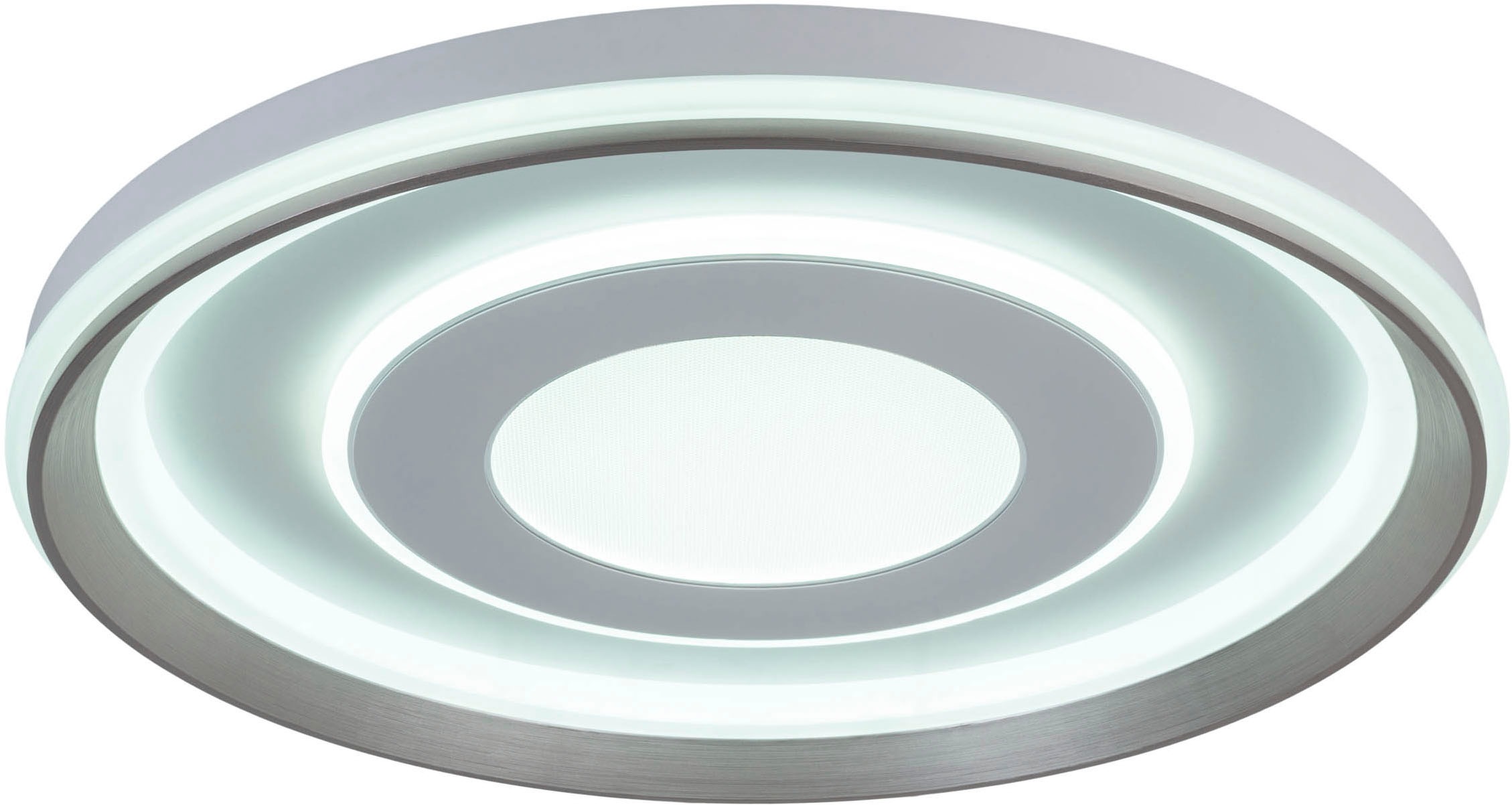 näve LED Deckenleuchte »Doira« LED-Modul 1 Stk. warmweiß - kaltweiß weiß/silber, dimmbar per Fernbedienung (inkl), CCT, Memory, Nachtlicht
