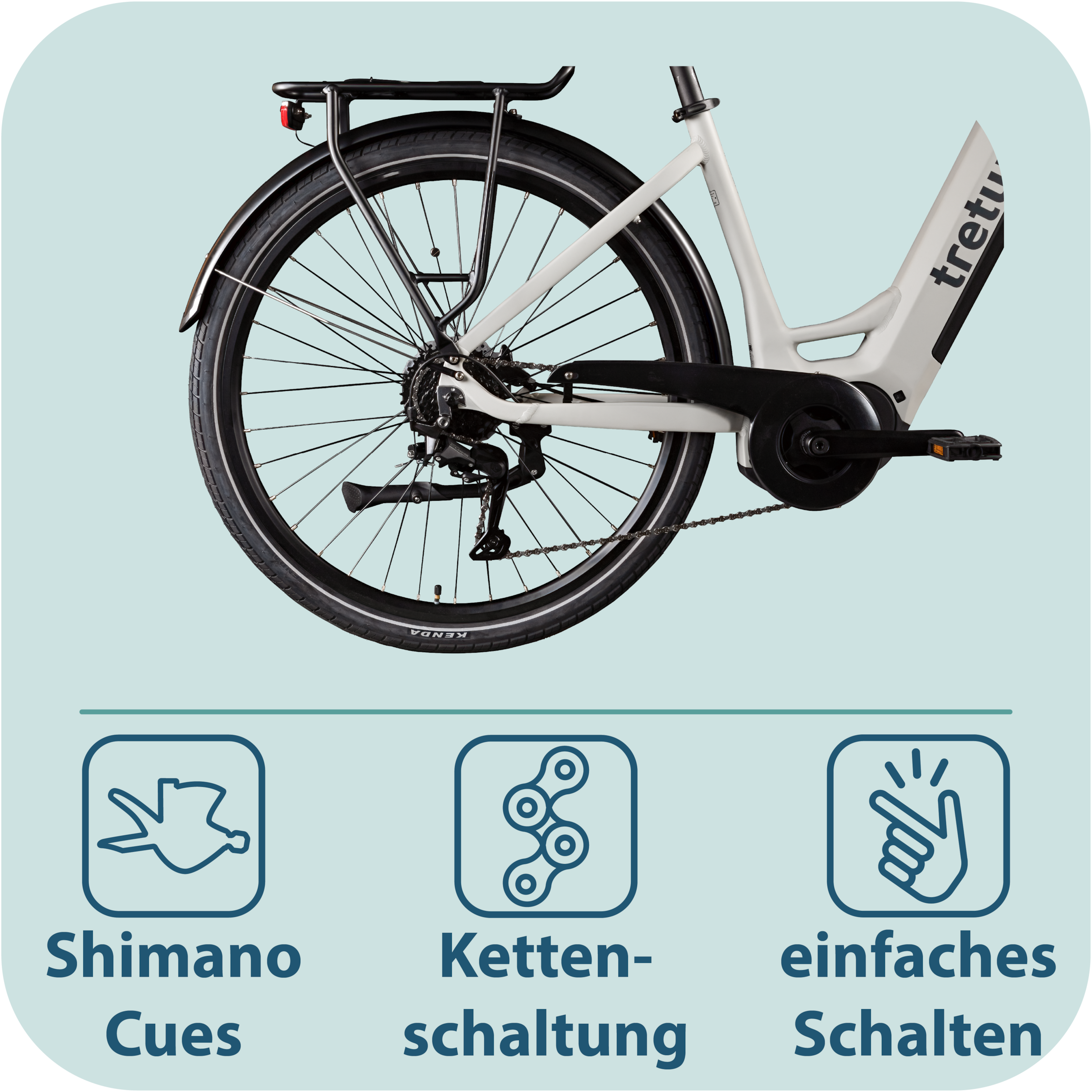 Tretwerk »Amber« 9 Gang Shimano Cues U3020 Schaltwerk Kettenschaltung Mittelmotor 250 W E Bike Damen 28" Elektrofahrrad 155 - 185cm Hollandrad