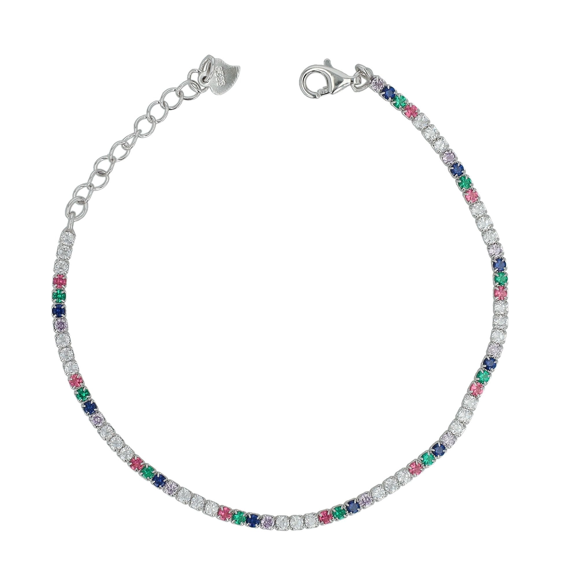Adelia´s Armband »Damen Armband aus 925 Silber mit Zirkonia 17 cm«