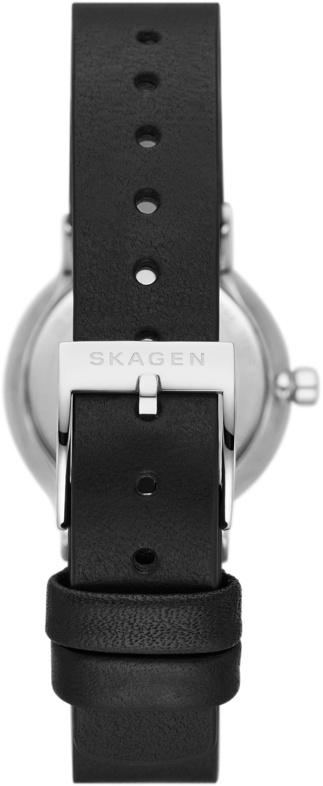 Skagen Quarzuhr »FREJA LILLE, SKW3119«, Armbanduhr, Damenuhr, analog, Lederarmband