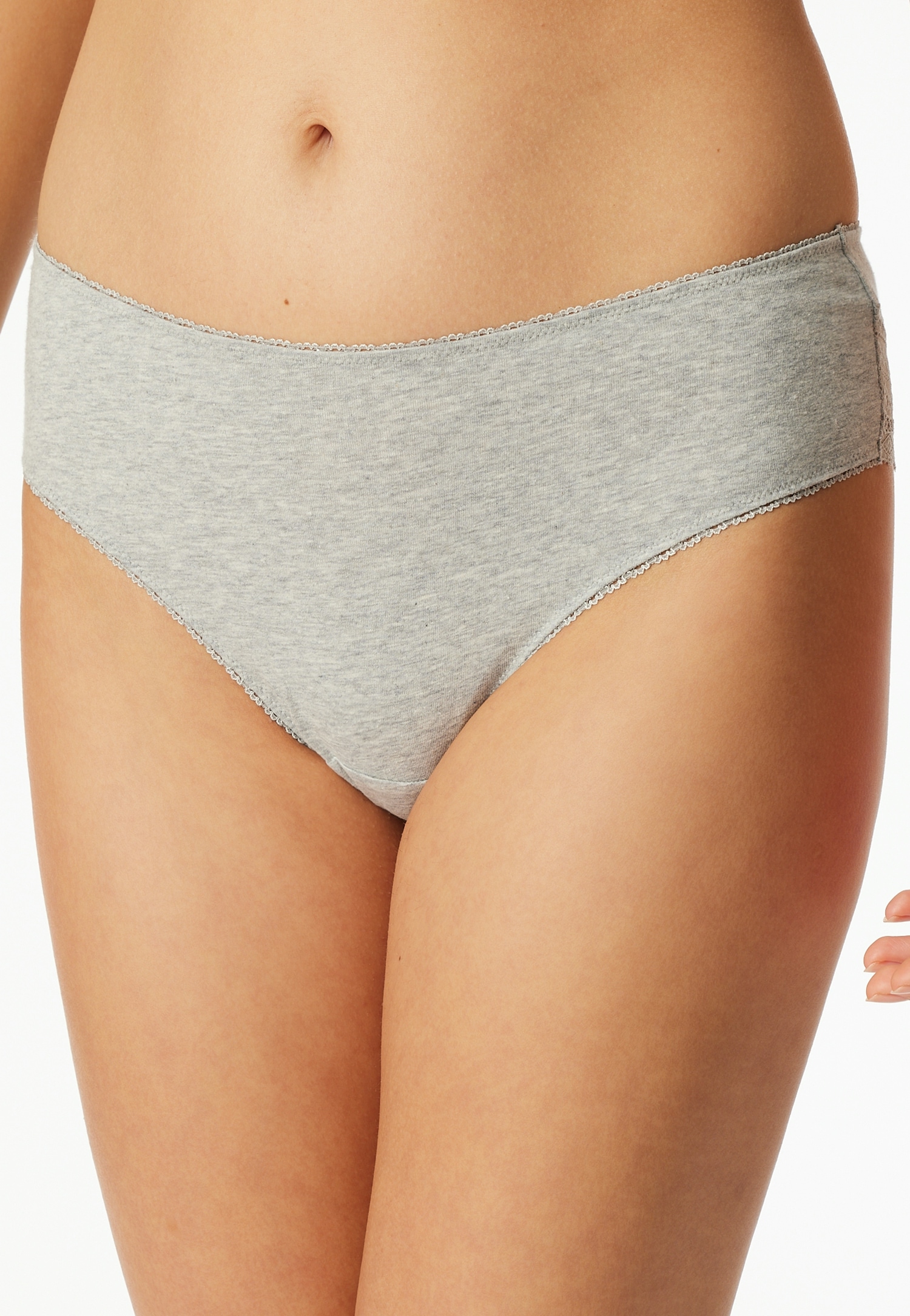 Schiesser Brasilslip »Modern Multipacks«, (3er Pack), Spitzenbänder, Single-Jersey, Baumwollmischung