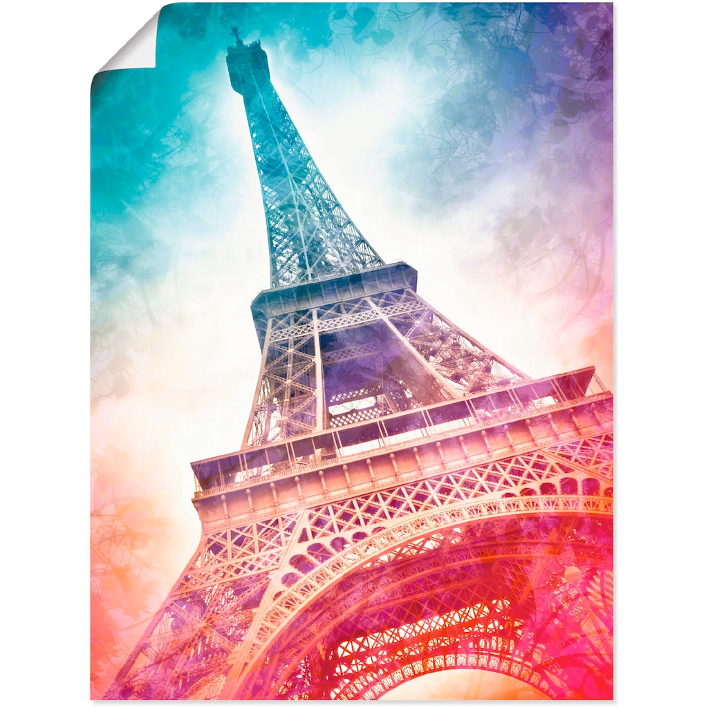 Artland Poster »Paris Eiffelturm II«, Gebäude, (1 St.)