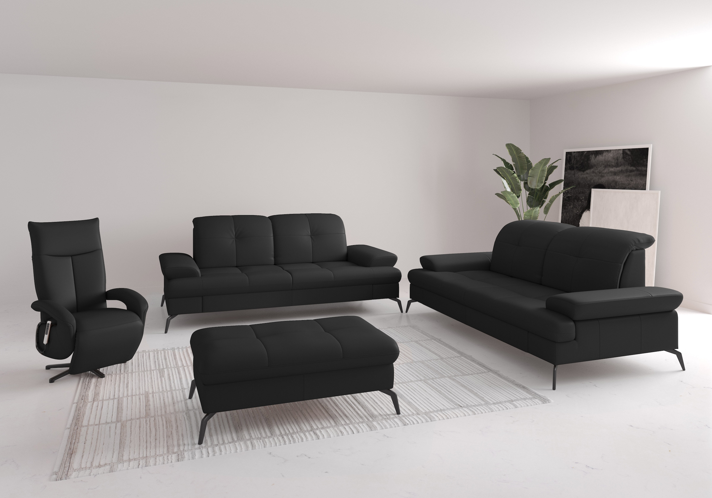 sit&more 2,5-Sitzer »Amica, inkl. Sitztiefenverstellung und Armteilverstellung«, wahlweise mit Kopfteilverstellung und Bettfunktion