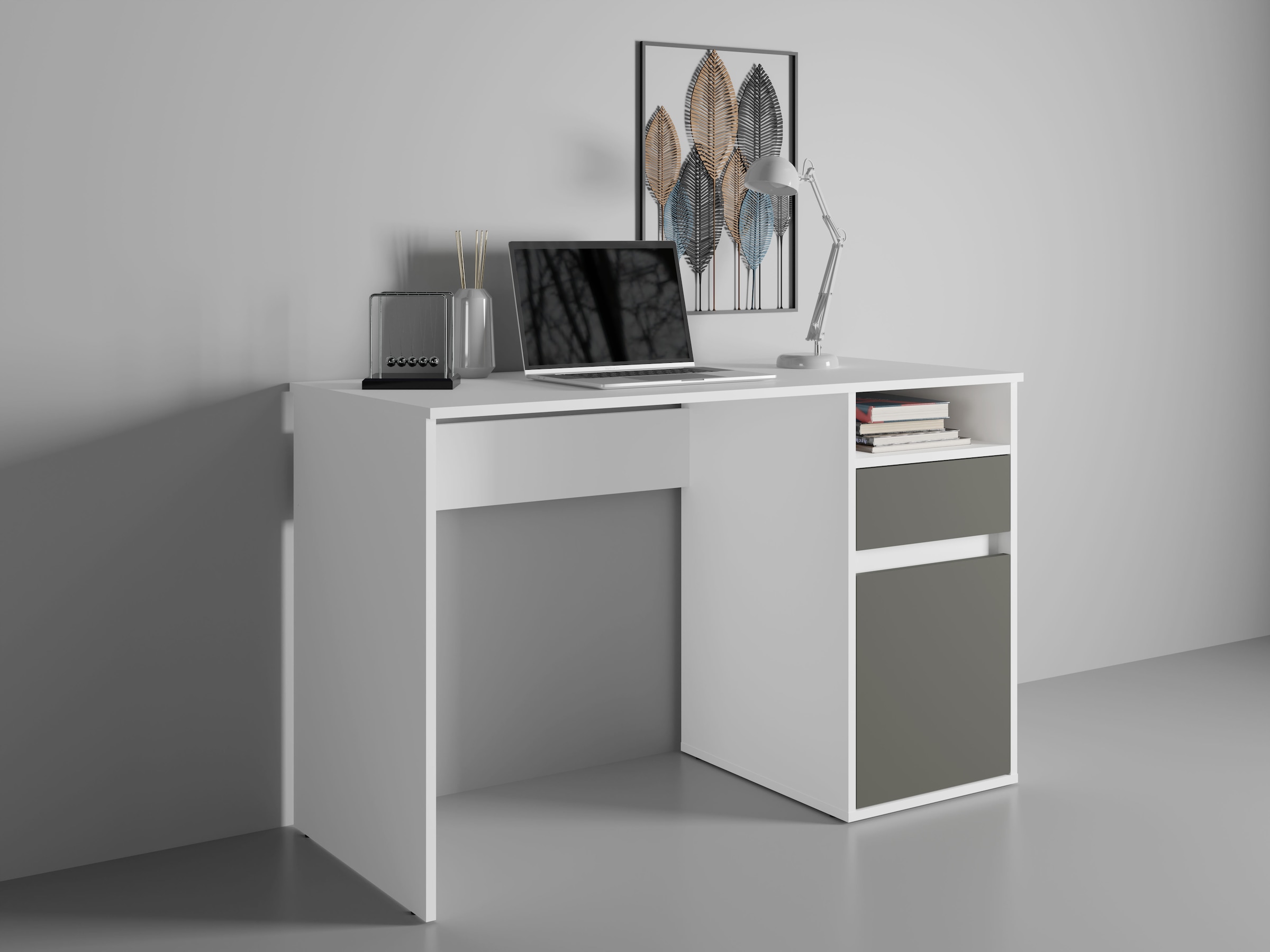 Home affaire Schreibtisch »Tinsley«, mit Schublade, und Tür, Breite 120 x53 cm