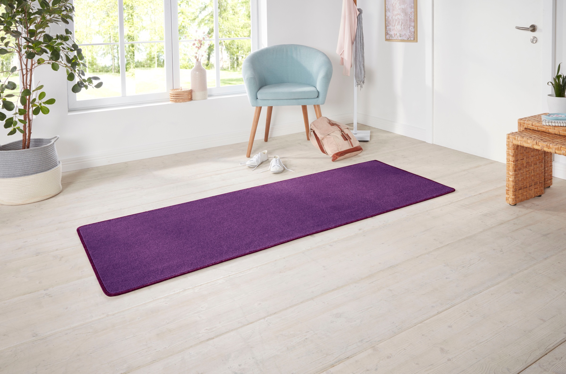 HANSE Home Teppich »Shashi«, rechteckig, 8,5 mm Höhe, Kurzflor, Unifarben, Läufer, weich, Esszimmer, Kinderzimmer, Flur