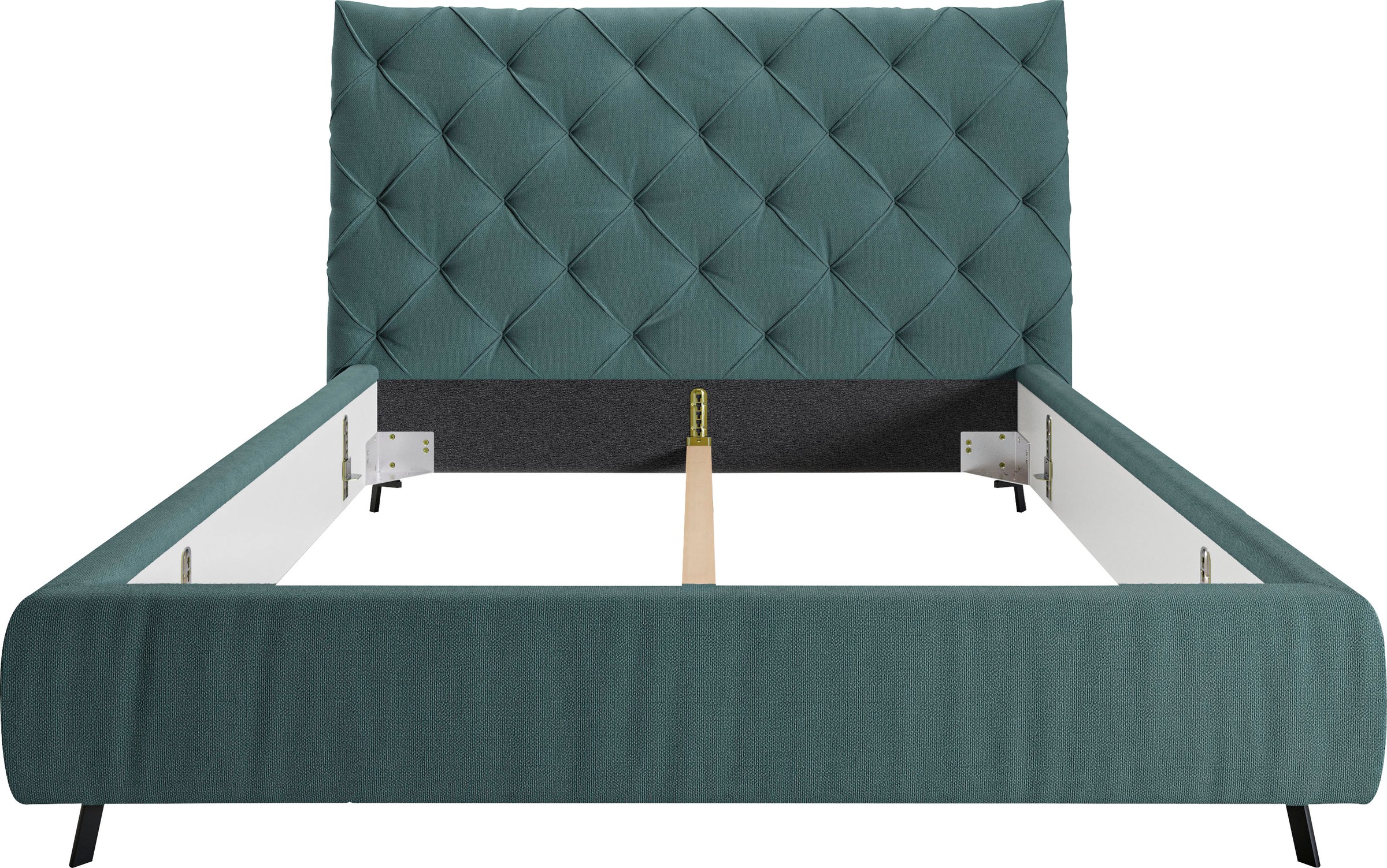 Leonique Polsterbett »Maxime, in 4 Breiten bis 200cm, auch in Leder« Kopfteilhöhe 143 cm, belastbar bis 280 kg, auch in Überlänge 220cm