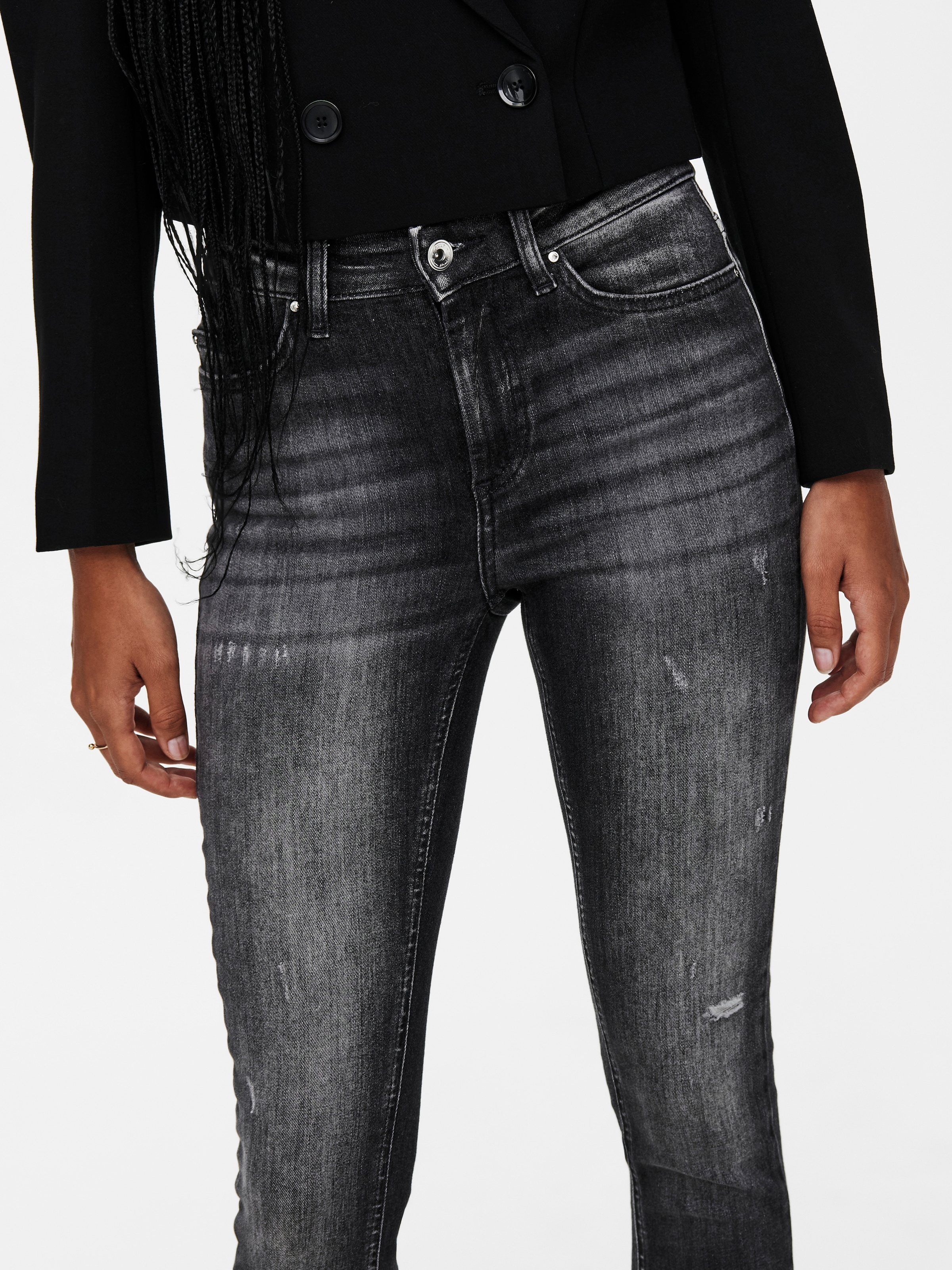 ONLY Skinny-fit-Jeans »ONLBLUSH MID SK AK RW REA787 DNM«, mit Destroyed Effekt