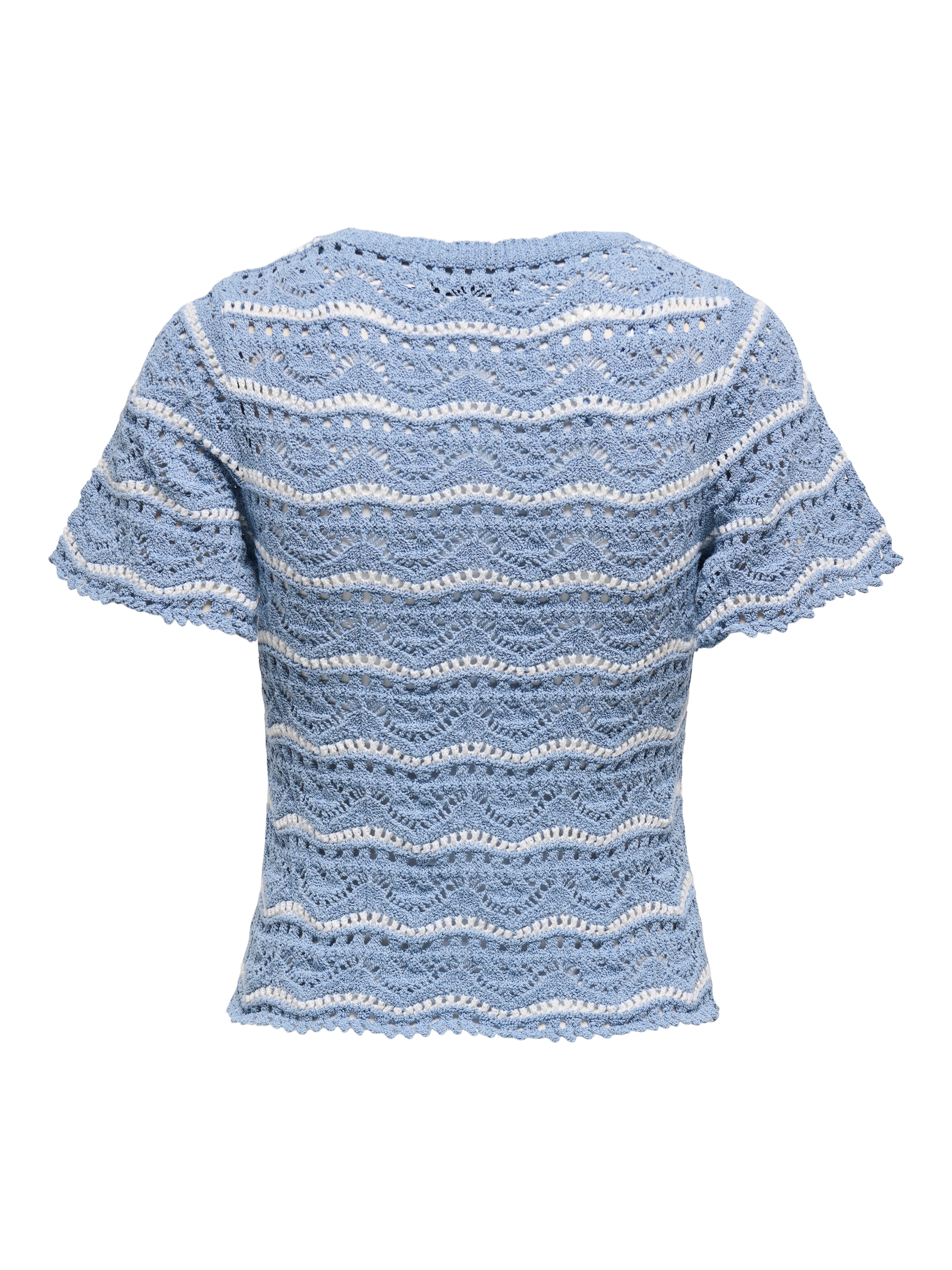 ONLY Kurzarmpullover »ONLANNASOFIA LIFE SS STRIPE O-NECK KNT«