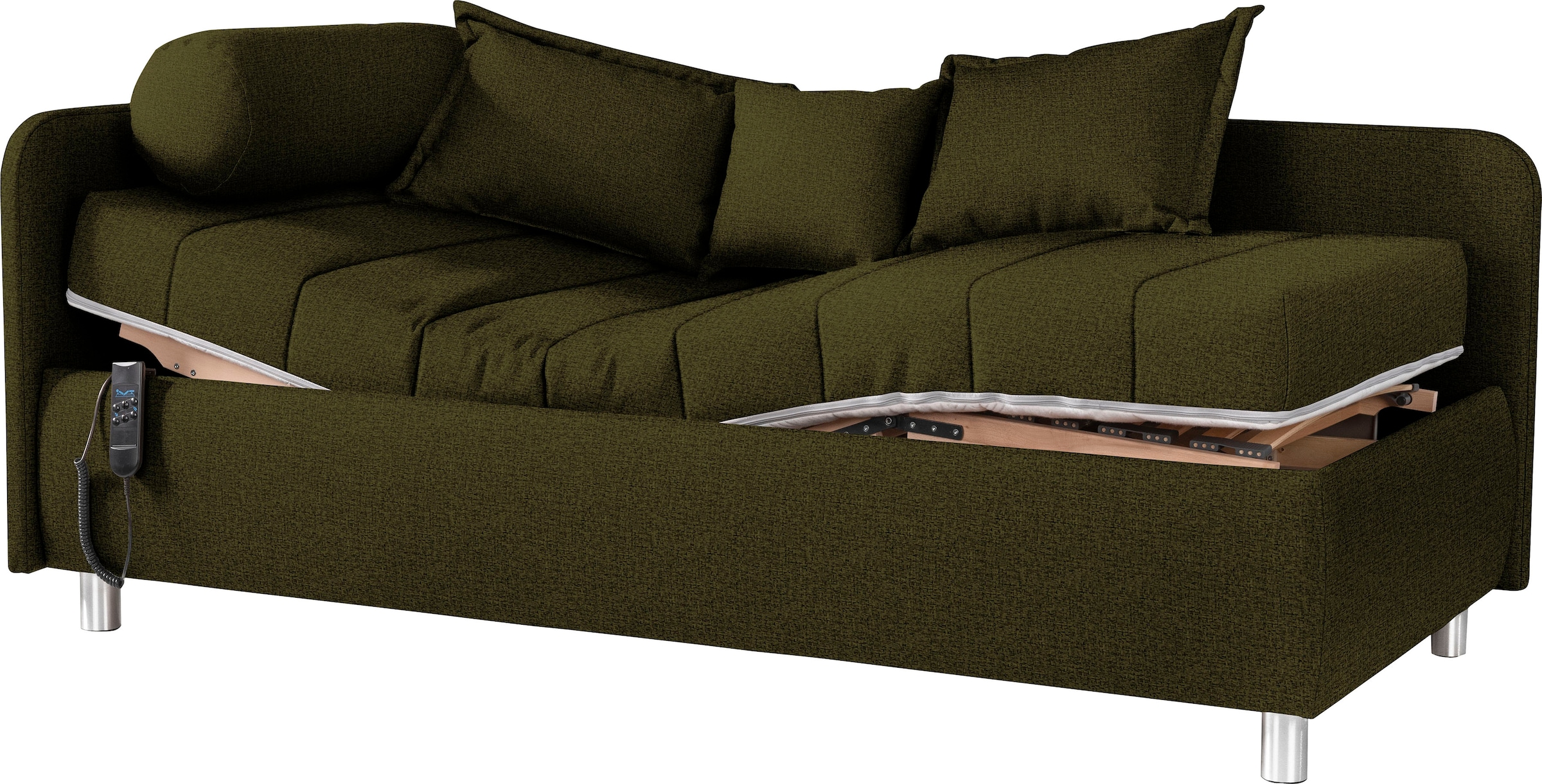 alina Schlafsofa »Kiana«, Liegefläche 90/200 cm oder 100/200 cm, Bettkasten, Zierkissen-Set