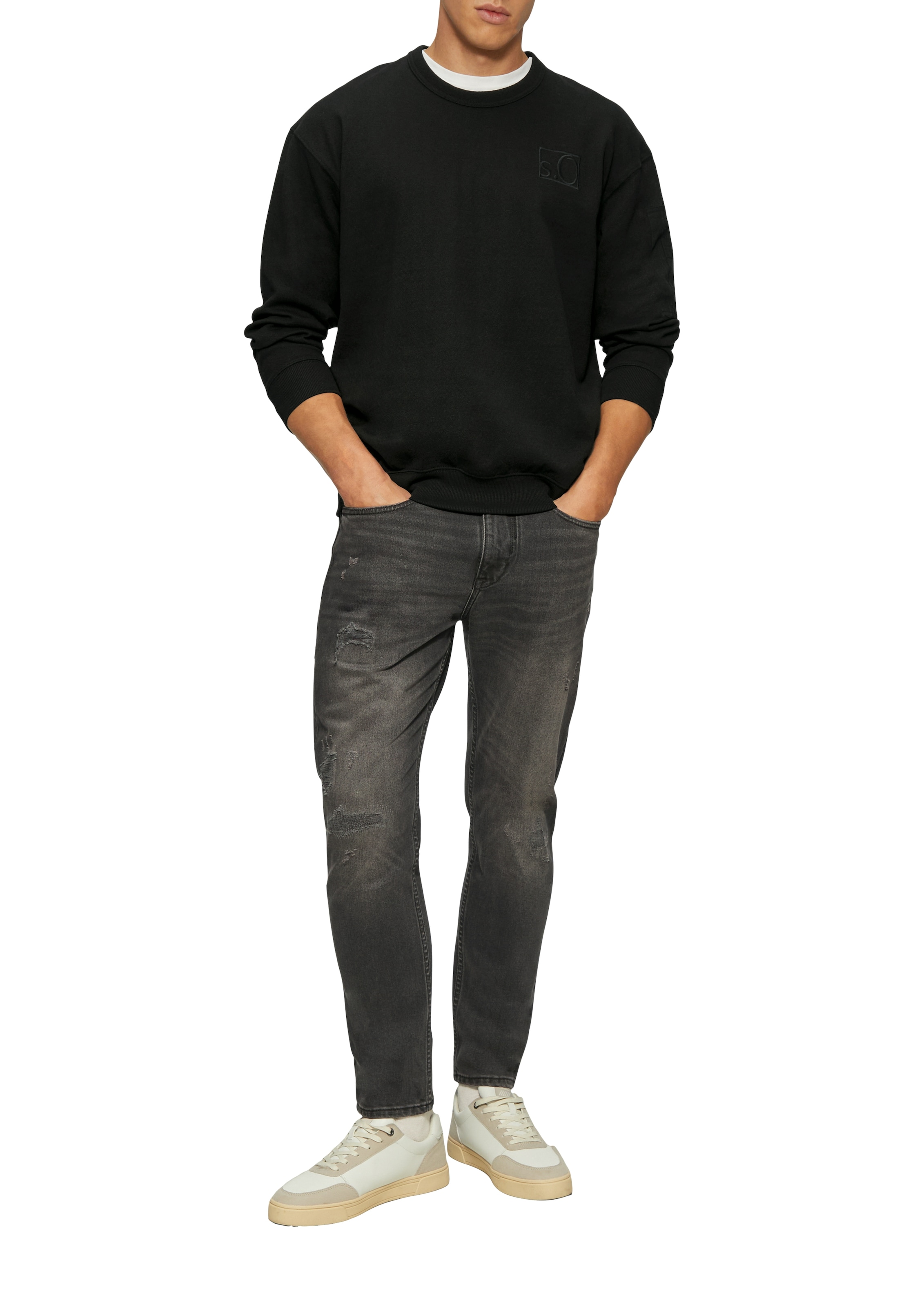 s.Oliver Sweatshirt, mit Logo Stickerei