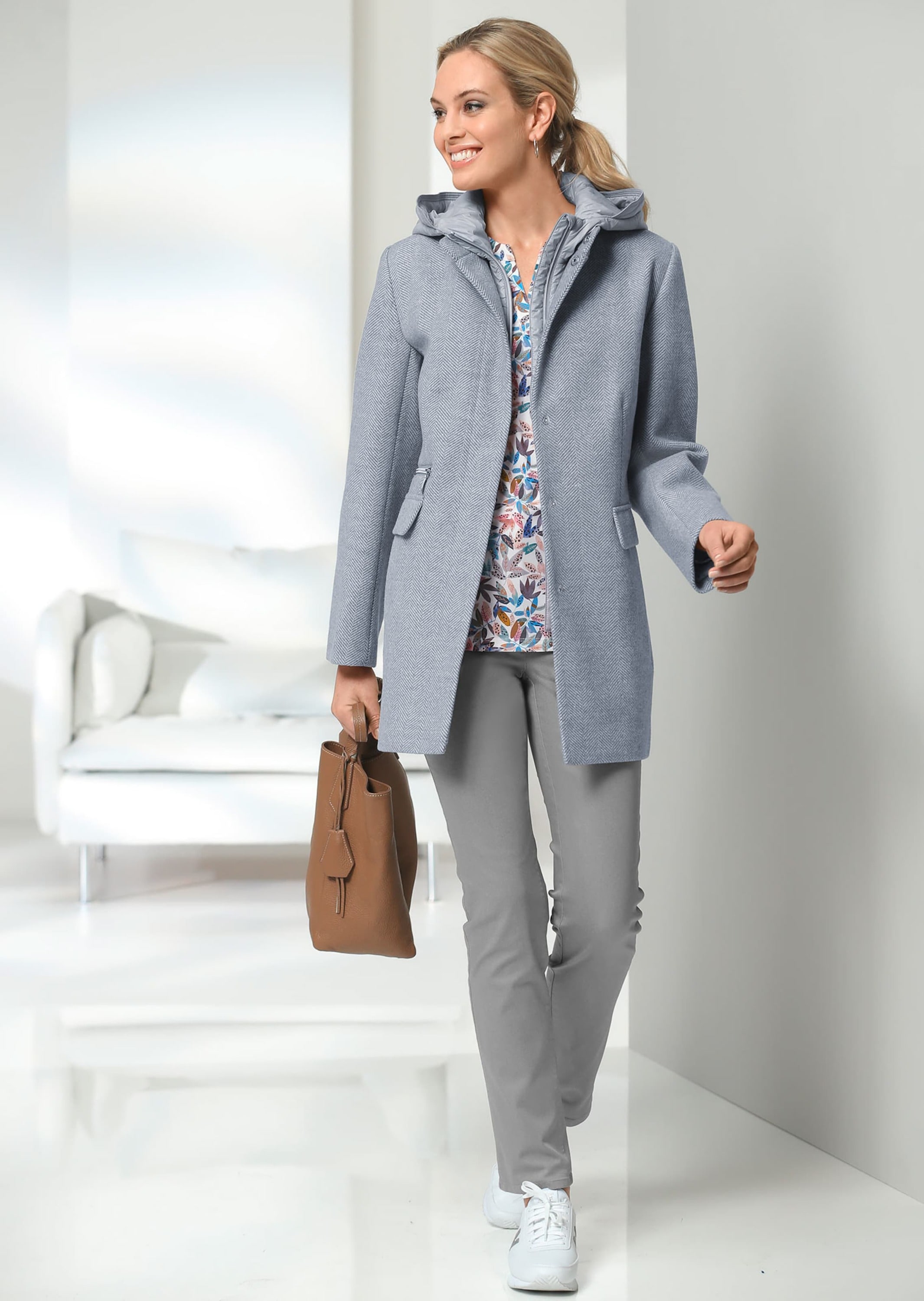 GOLDNER Langmantel »Mantel mit herausnehmbarem Steppfutter«
