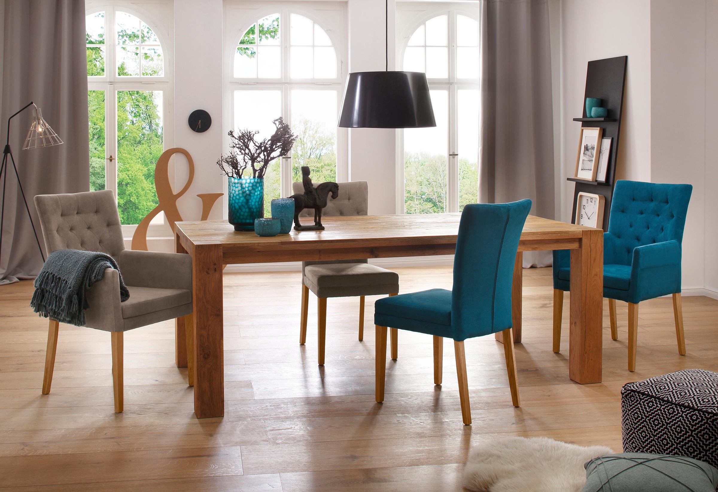 Home affaire Esszimmerstuhl »Colorado BESTSELLER Polsterstuhl«, (Set), 4 St., Luxus-Microfaser, Beine in eiche oder nussbaum. Im 2er, 4er oder 6er-Set