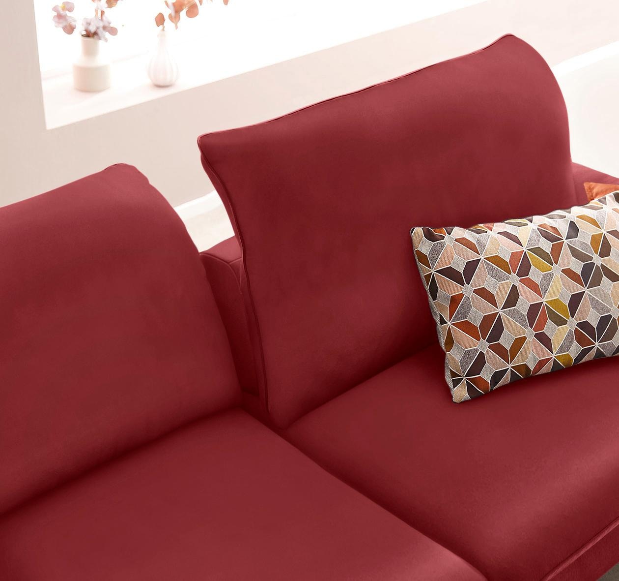 W.SCHILLIG Ecksofa »enjoy&MORE, Designsofa, elegant und bequem, L-Form«, Sitztiefenverstellung, Füße schwarz pulverbeschichtet, Breite 294 cm