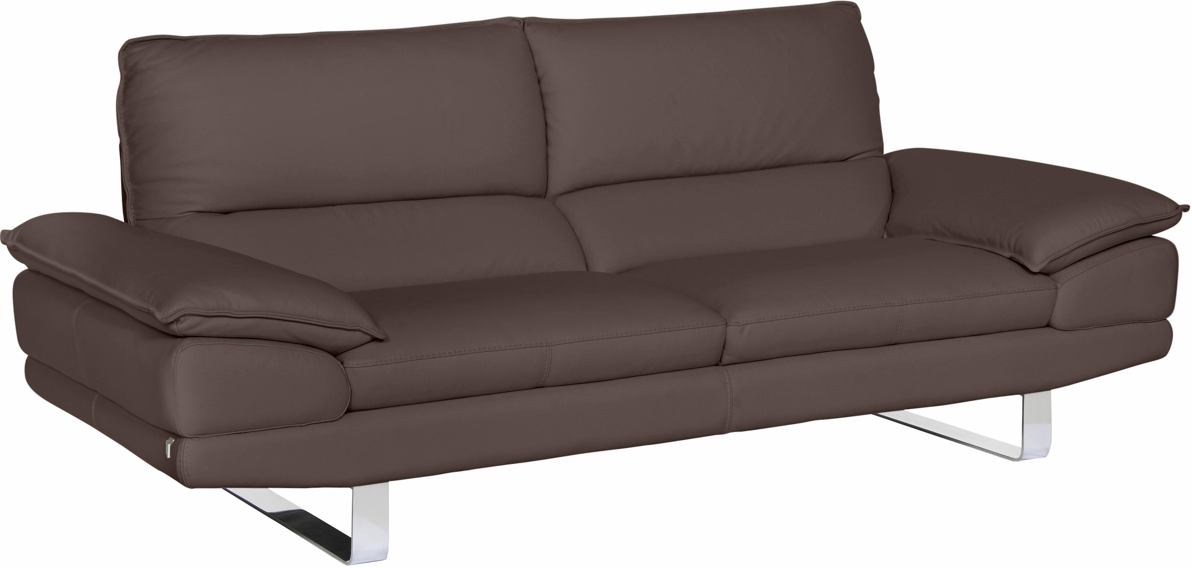 CALIA ITALIA 3-Sitzer »Dave, Sitzkomfort der Extraklasse, tolle Details«, Designsofa auf Kufenfuß, in zwei Lederqualitäten