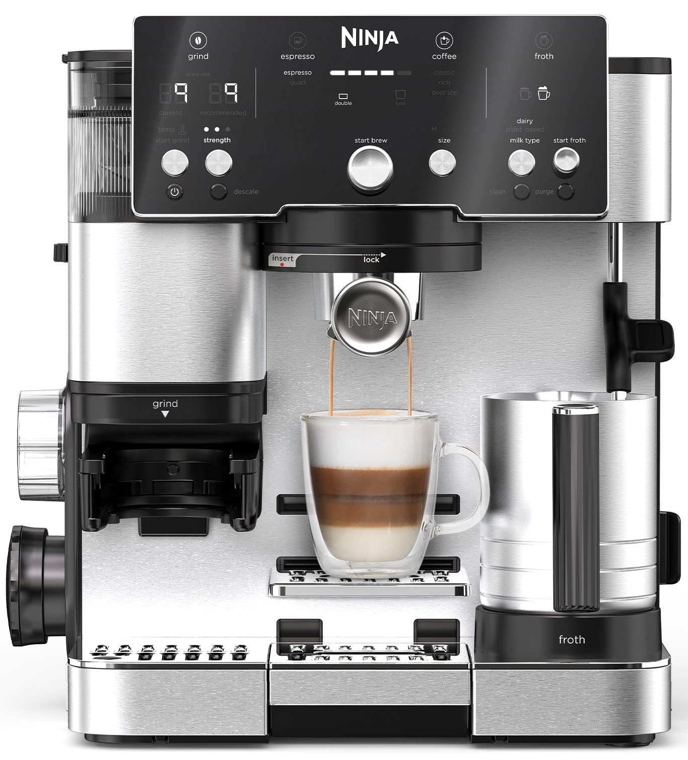 NINJA Espressomaschine »Ninja Luxe Café Essential Kaffeemaschine ES501EU«, Espresso- und Filterkaffeemaschine