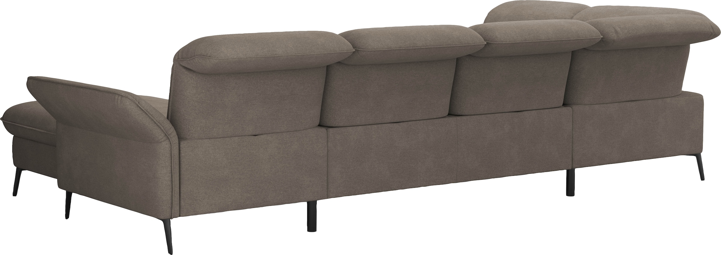 sit&more Wohnlandschaft »Emely, inkl. Sitztiefenverstellung«, wahlweise mit Bettfunktion,Bettkasten,Kopf- & Armteilverstellung