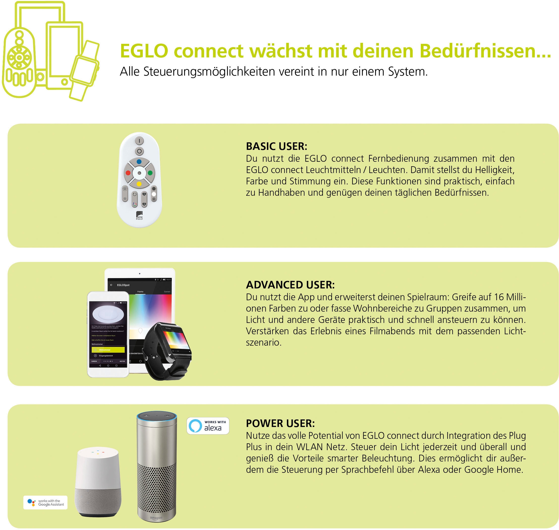 EGLO LED Deckenleuchte »COMPETA-C«, Home im Shop Weißtöne dimmbar, einstellbar Ø43cm, Farben und Deckenlampe Online flammig-flammig, OTTO 1 Smart