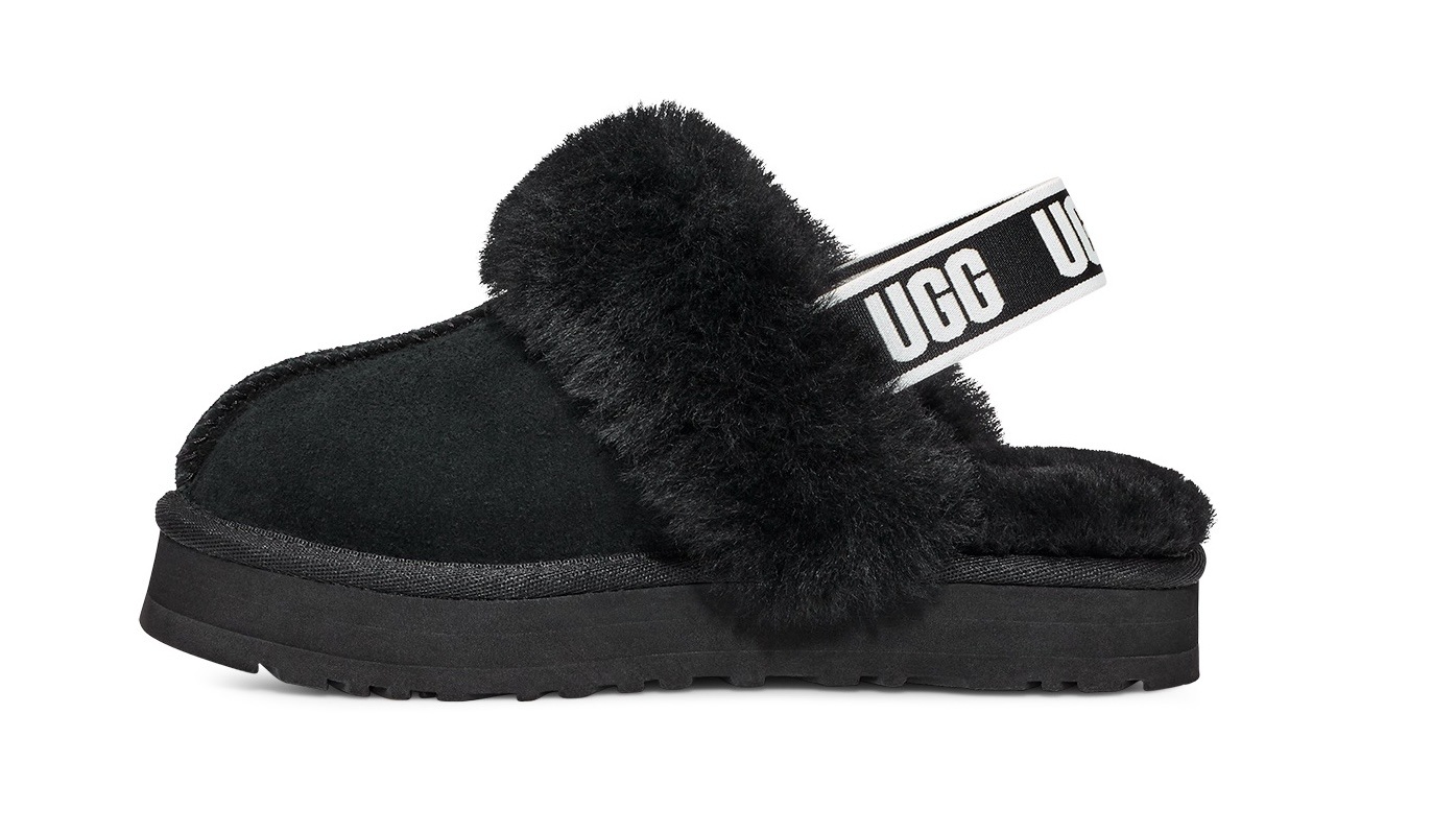 UGG Hausschuh »Funkette«, Plateau Clog, Mule, Hausschuh mit elastischem Fersen-Strap