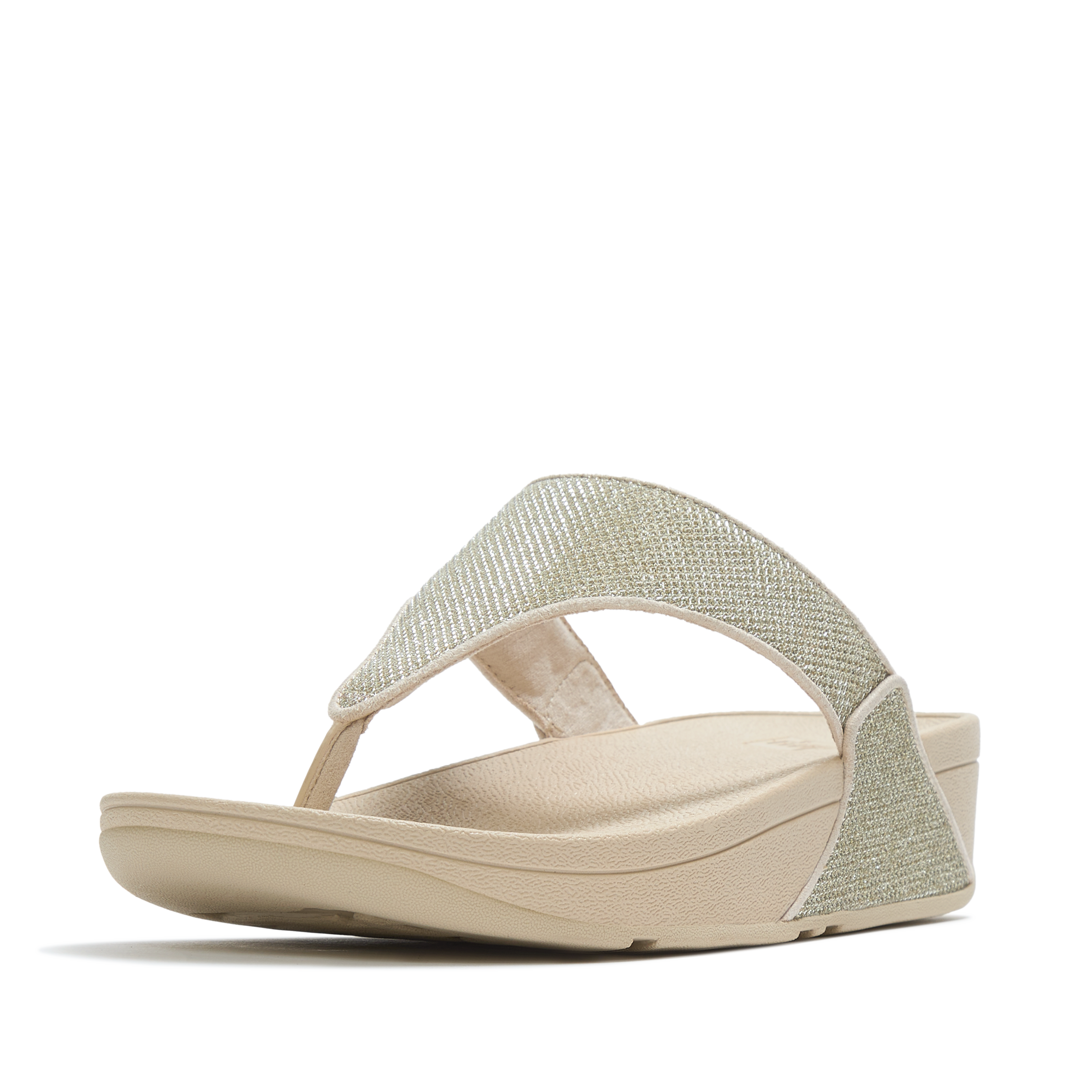 Fitflop Dianette »LULU SHIMMERGLITZ TOE-POST SANDALS«  Keilabsatz, Zehentrenner, Badeschuh, Sommerschuh mit Glitzerdetails