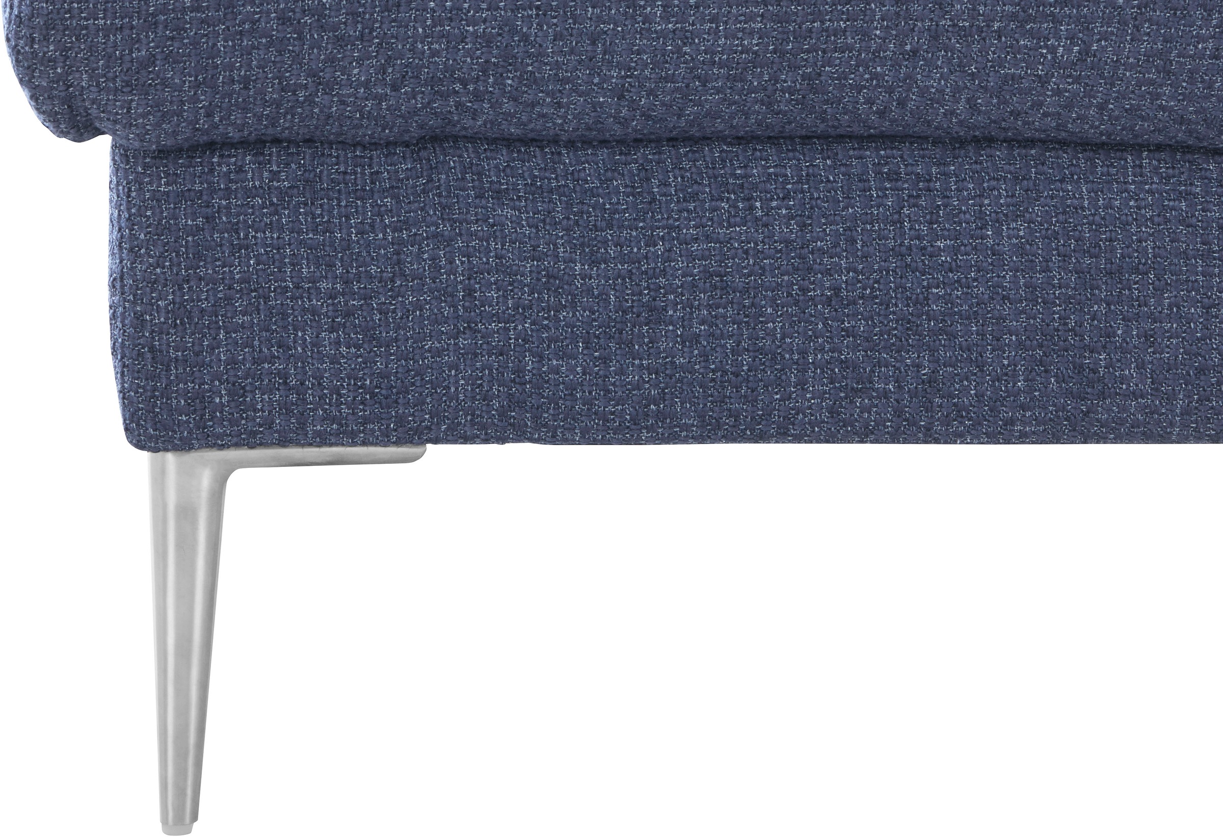 TRENDMANUFAKTUR Hocker »Chilltime, elegant und bequem durch Komfortsitzhöhe 46cm, hoher Fuß«, mit eleganter Kreuznaht auf der Sitzfläche