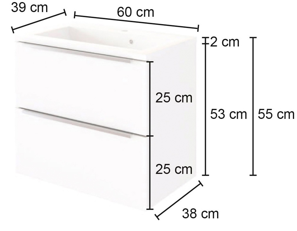 welltime Waschtisch »Matera«, Breite 60 cm