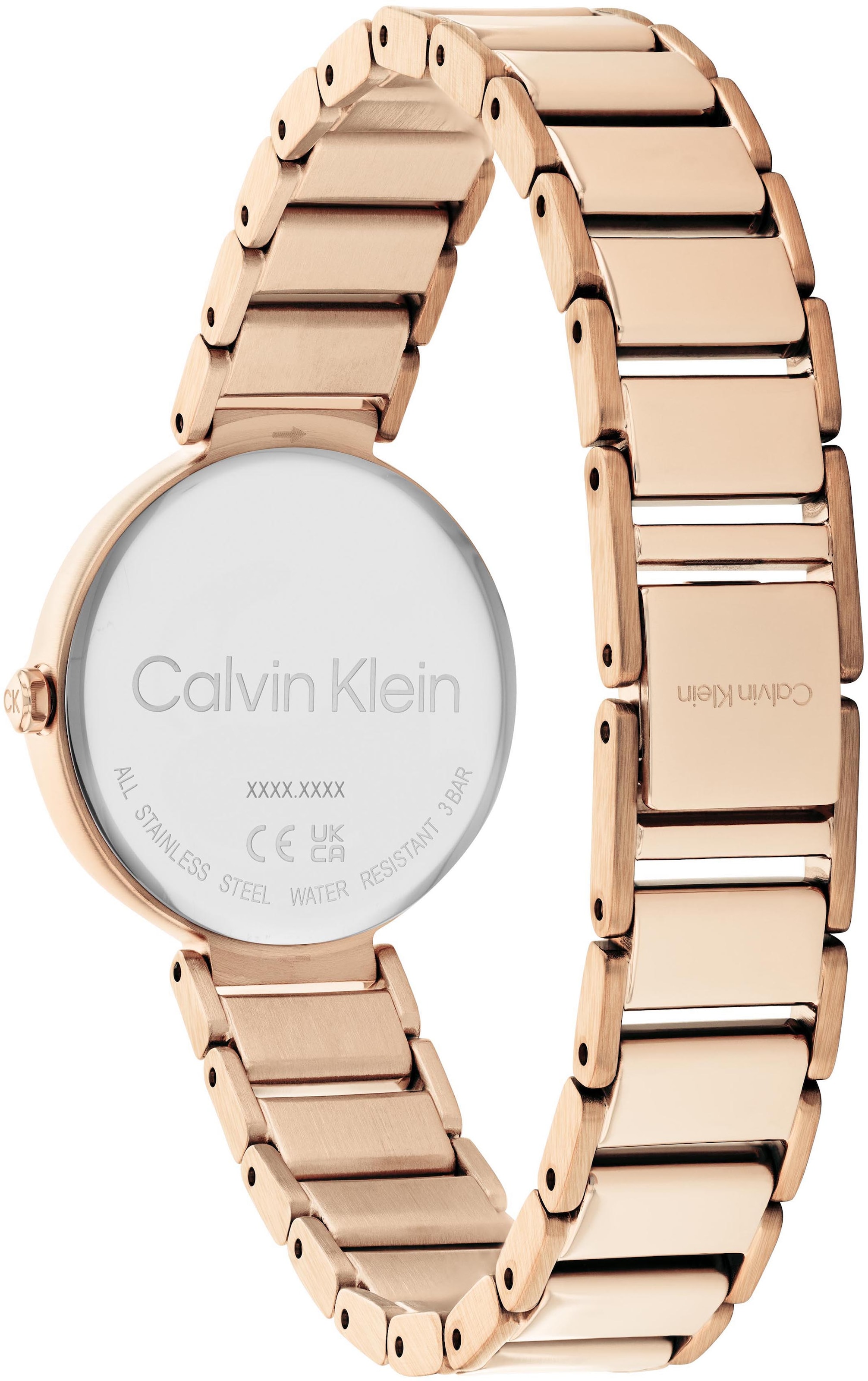 Calvin Klein Quarzuhr »Minimalistic T Bar 28 mm, 25200140«, Armbanduhr, Damenuhr, Mineralglas, Glaskristalle