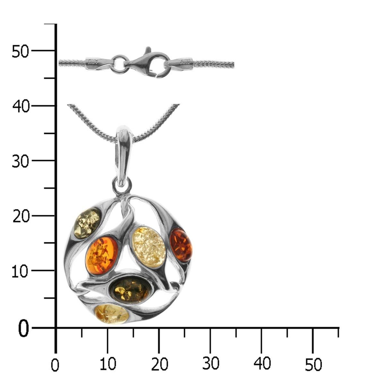 OSTSEE-SCHMUCK Kette mit Anhänger »- Stina - Silber 925/000 - Bernstein«