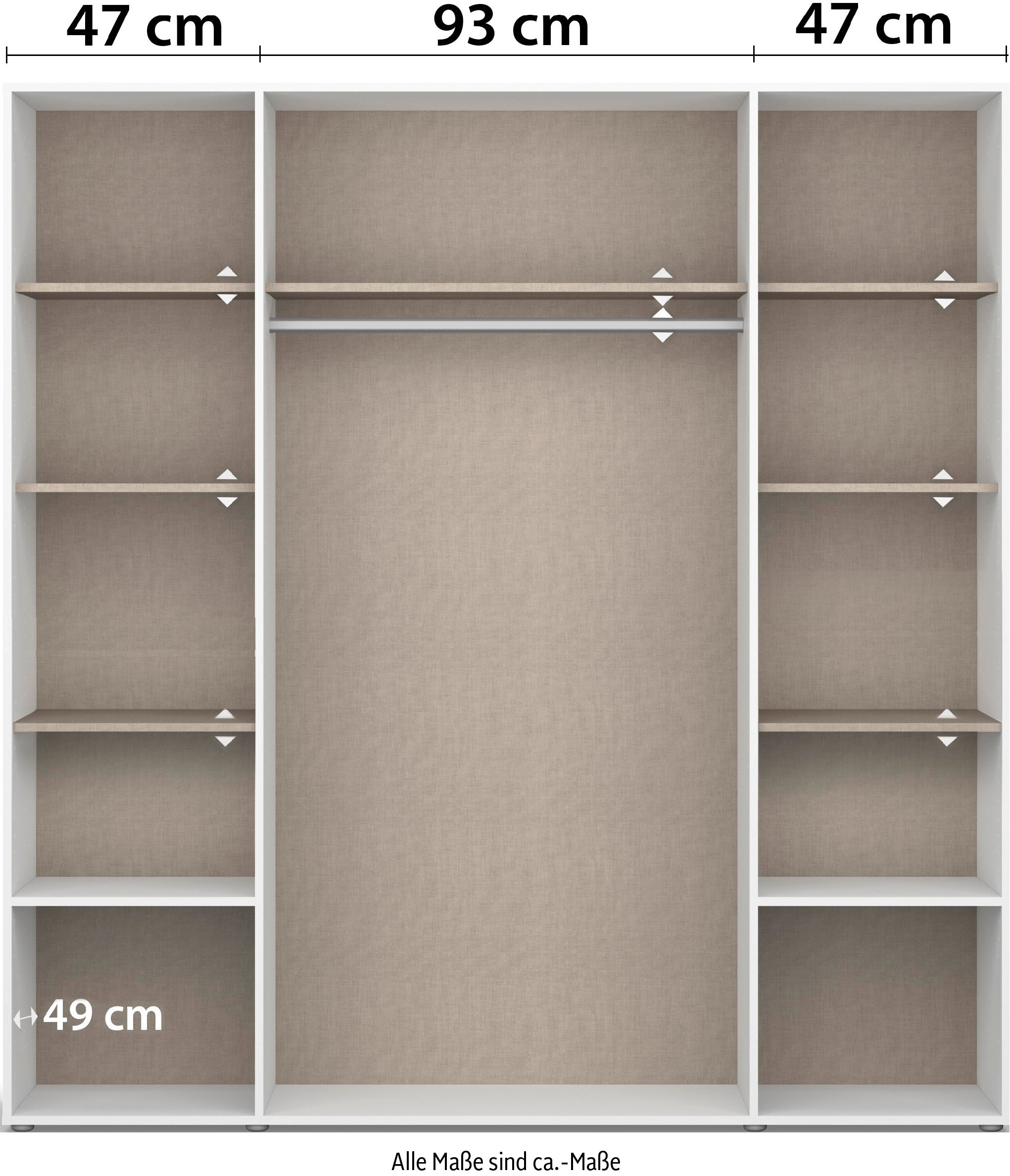 rauch Drehtürenschrank »Voyager, Kleiderschrank mit Außenschubkästen, Garderobe«, (in 3 verschiedenen Ausstattungen BASIC/CLASSIC/PREMIUM), Made in Germany
