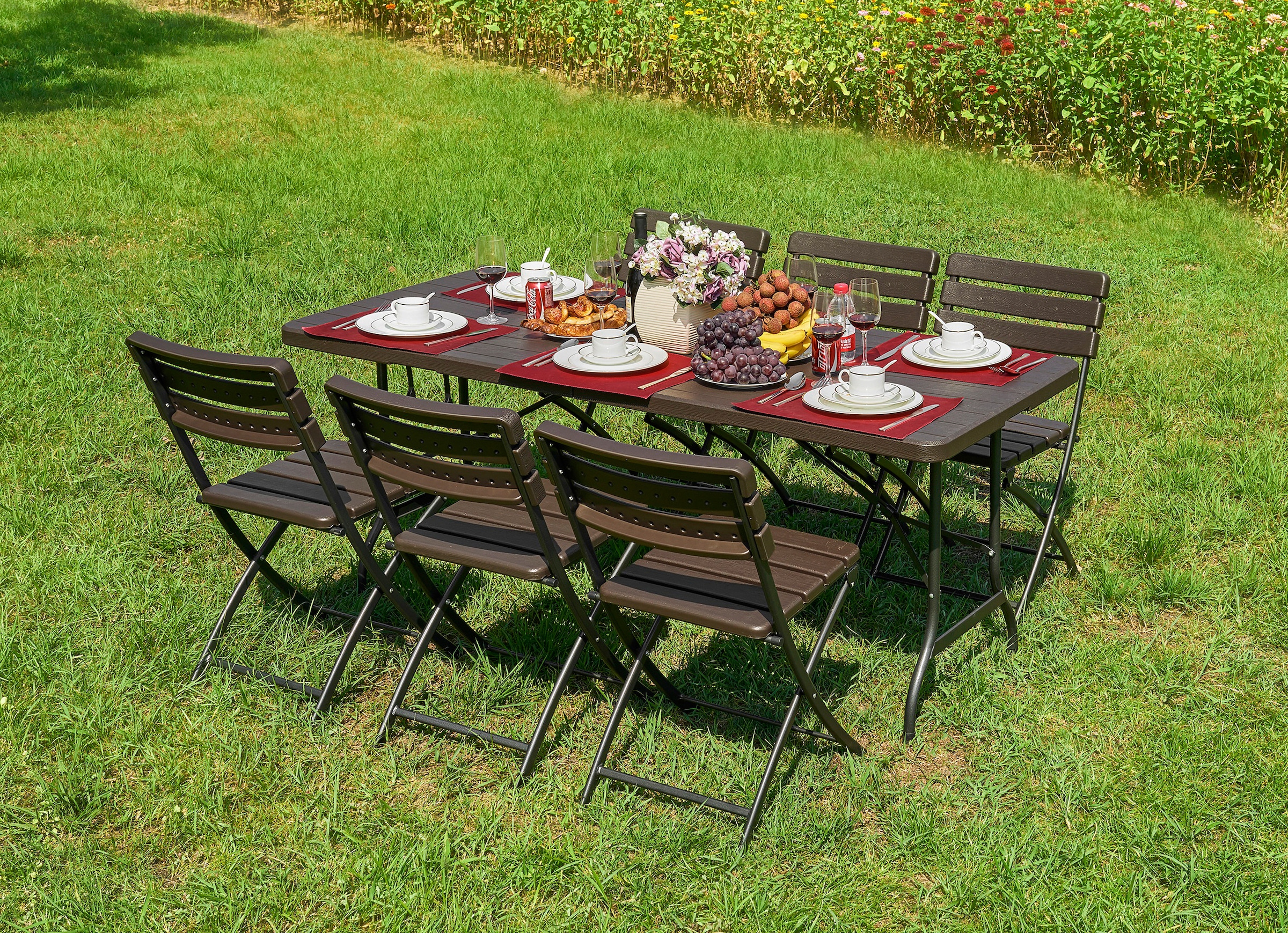 Garden Pleasure Garten-Essgruppe »TABORA«, (Set, 7 tlg.)