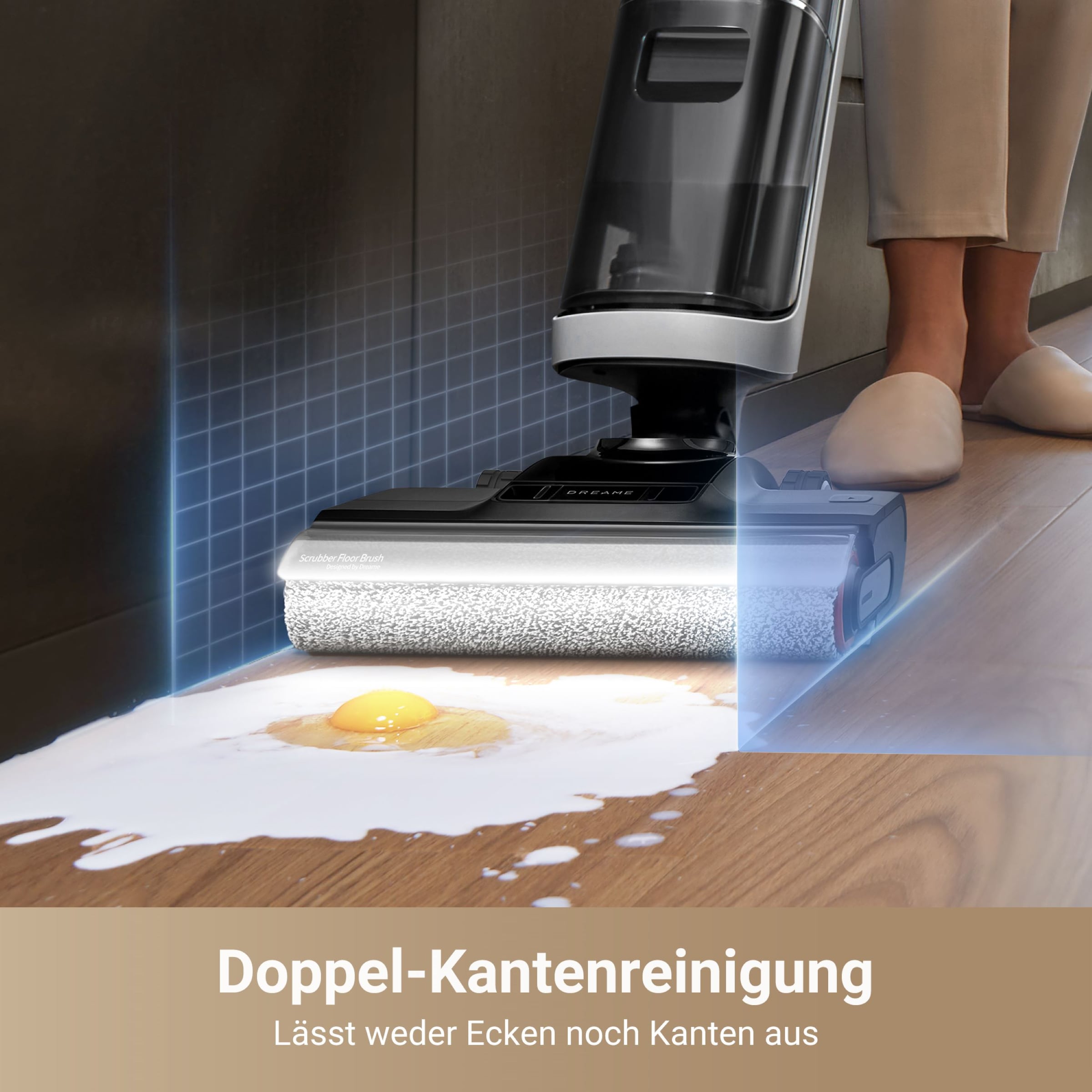 Dreame Nass-Trocken-Sauger »Dreame H14 Pro mit 18.000 Pa Saugkraft«, Flexible und gründliche 180° Reinigung, schnelle Trocknung der Bürste