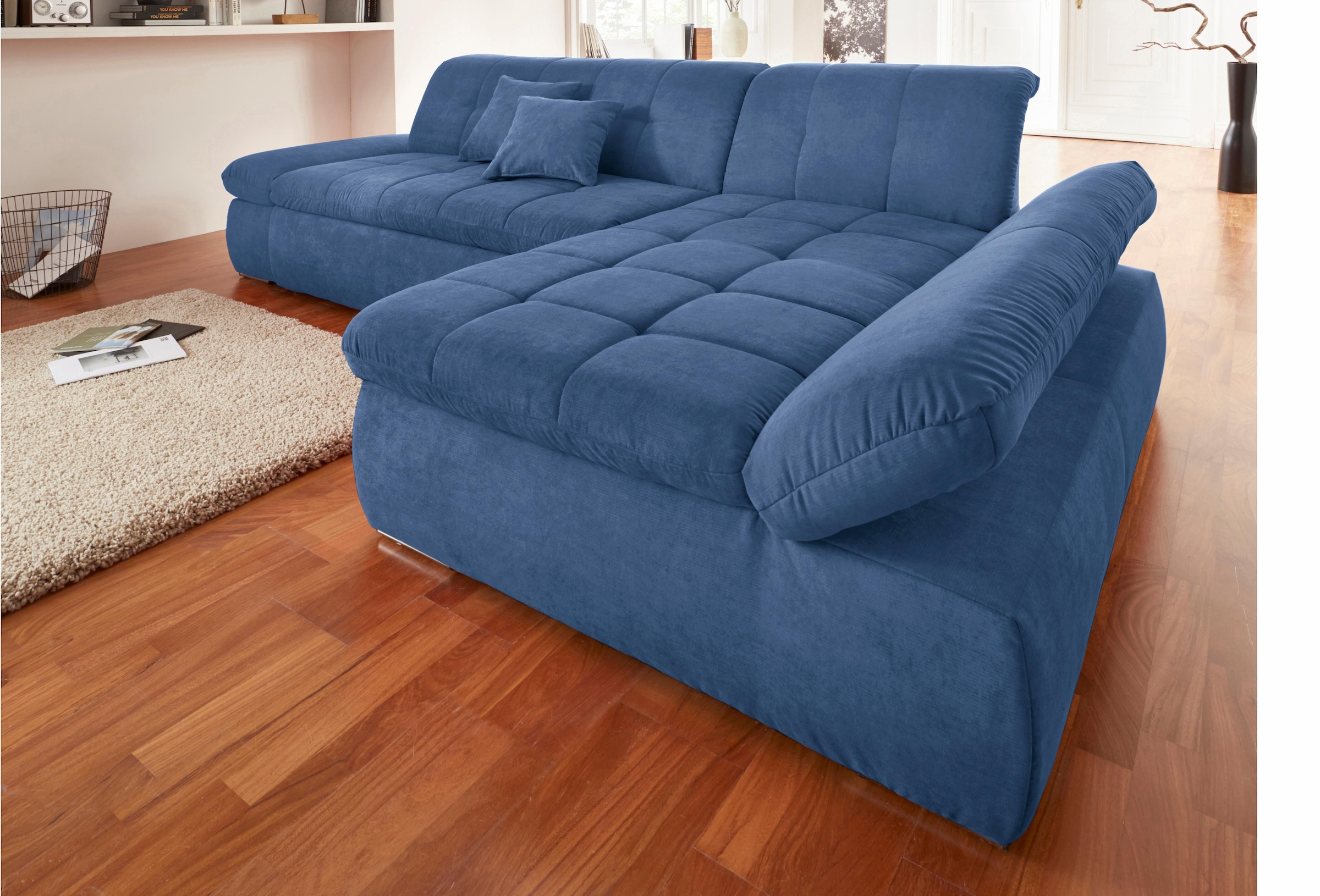 DOMO collection Ecksofa »NMoric XXL, B/T/H: 300/172/80cm, L-Form«, wahlweise mit Bettfunktion und Armlehnverstellung