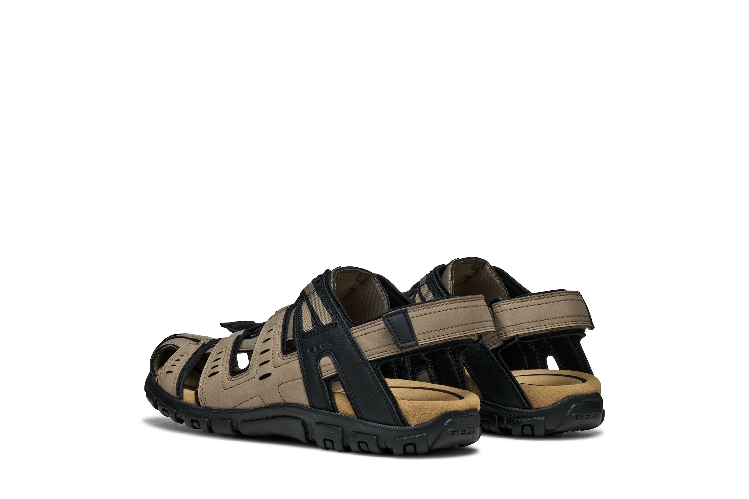 Geox Sandale »UOMO SANDAL STRADA C«  , Sommerschuh, Klettschuh, Outdoorsandale, mit Lederfußbett