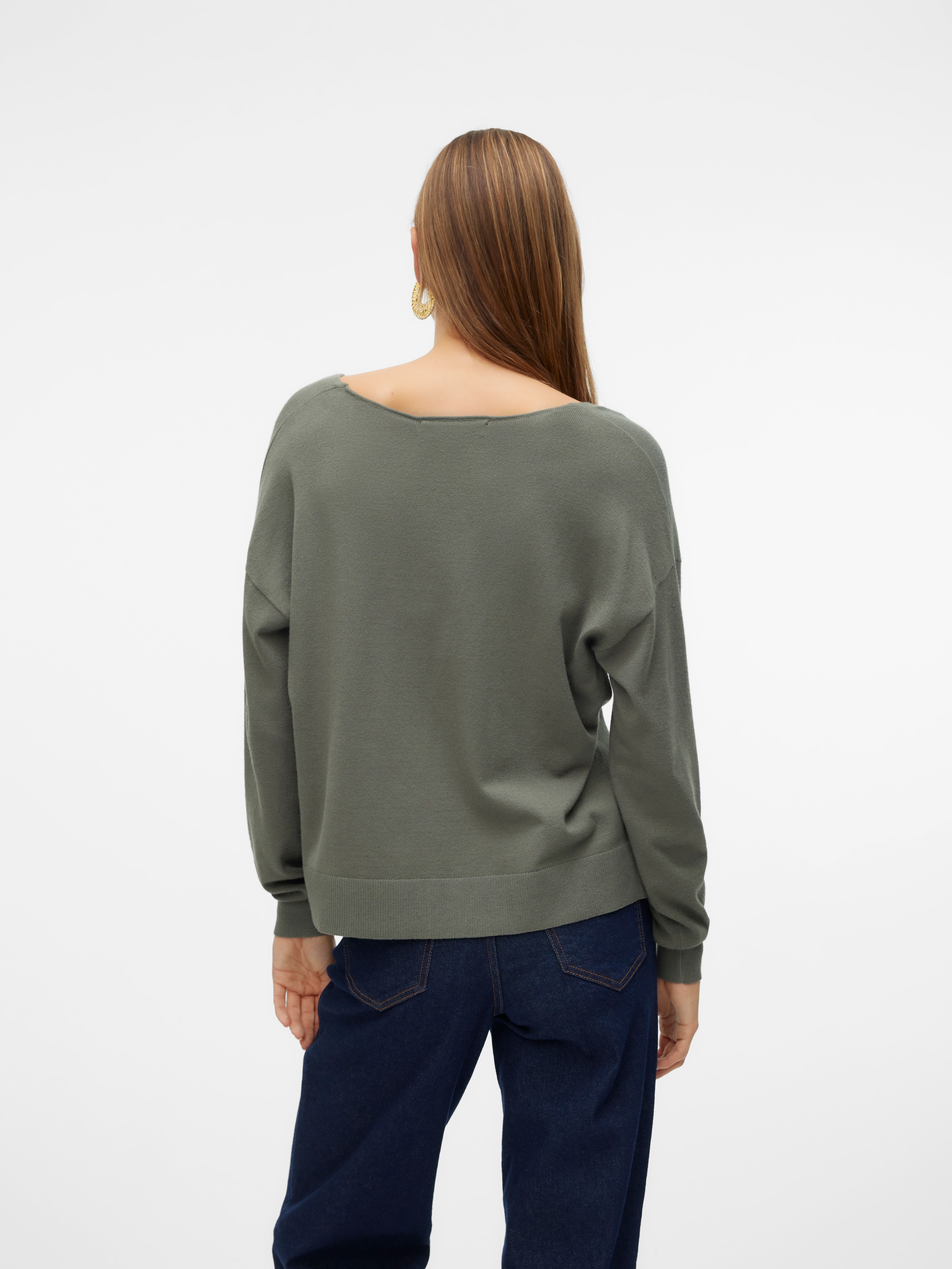 Vero Moda V-Ausschnitt-Pullover »VMBREEZE LS V-NECK PULLOVER GA BOO«