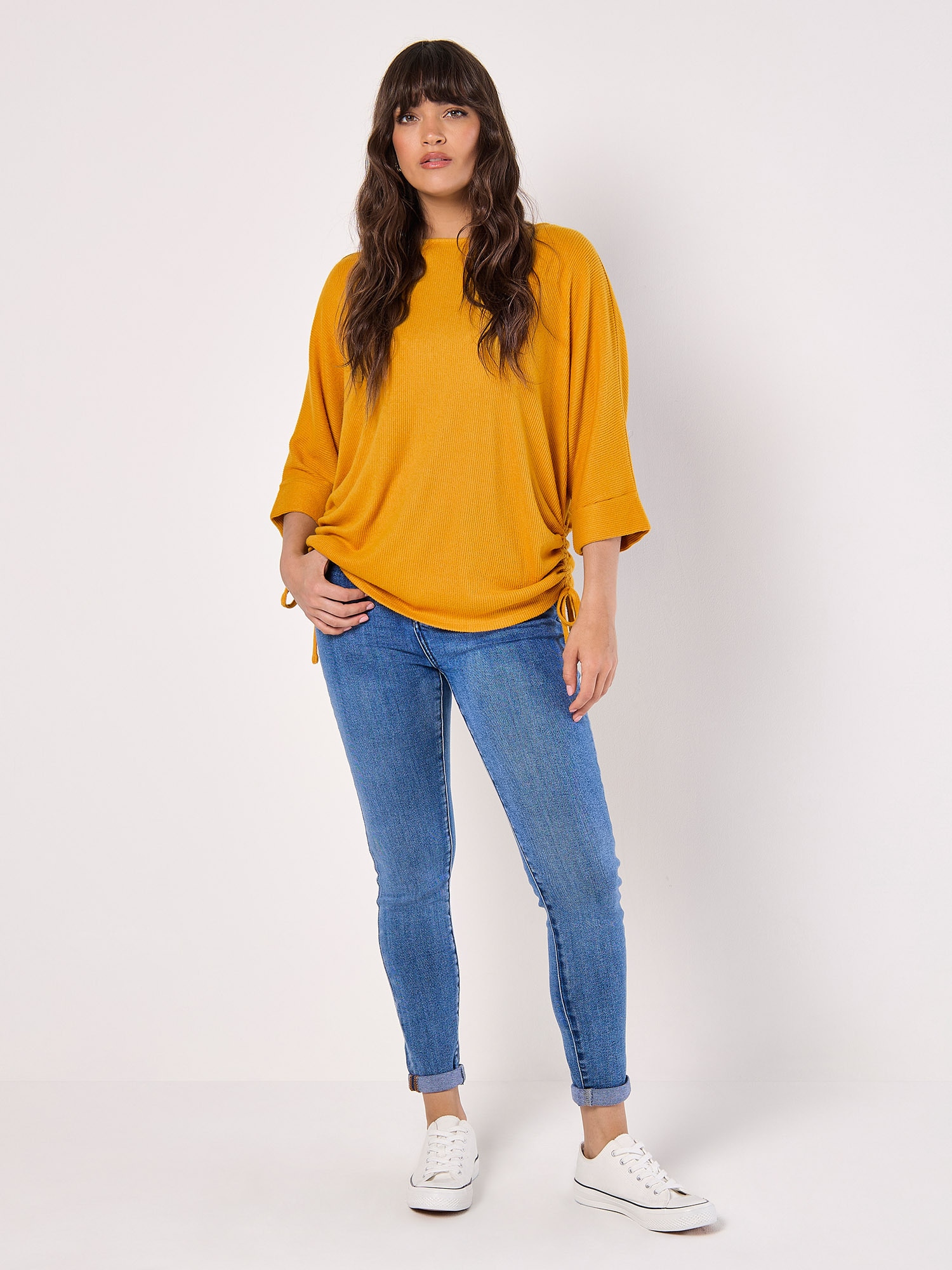 Apricot Klassische Bluse »Bluse« 1 mit seitlicher Raffung