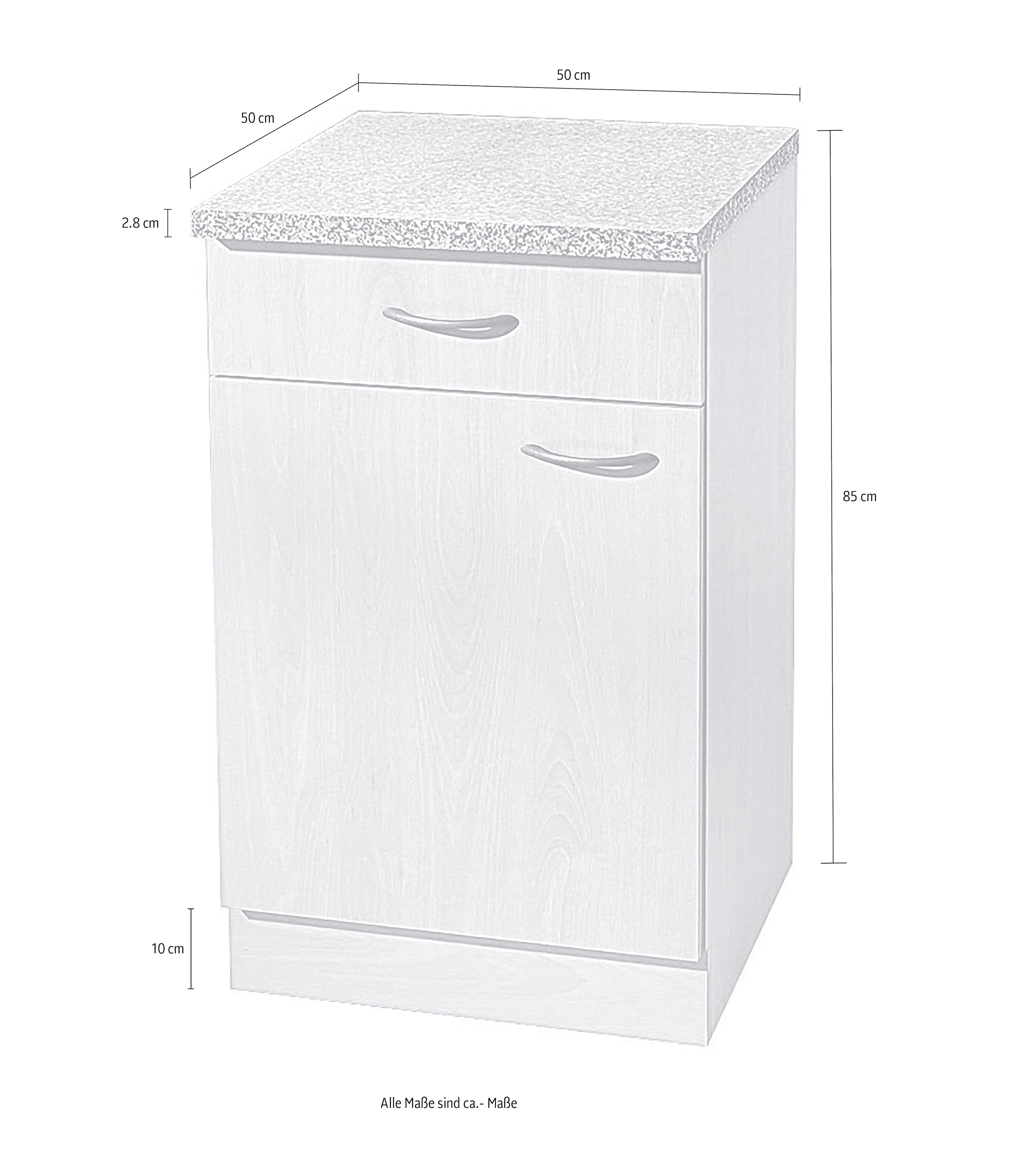 wiho Küchen Unterschrank »Kiel«, 50 cm breit, in Tiefe 50 cm