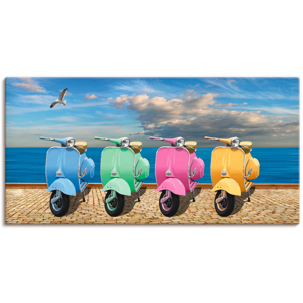 Artland Wandbild »Vespa-Roller in bunten Farben«, Motorräder & Roller, (1 St.)