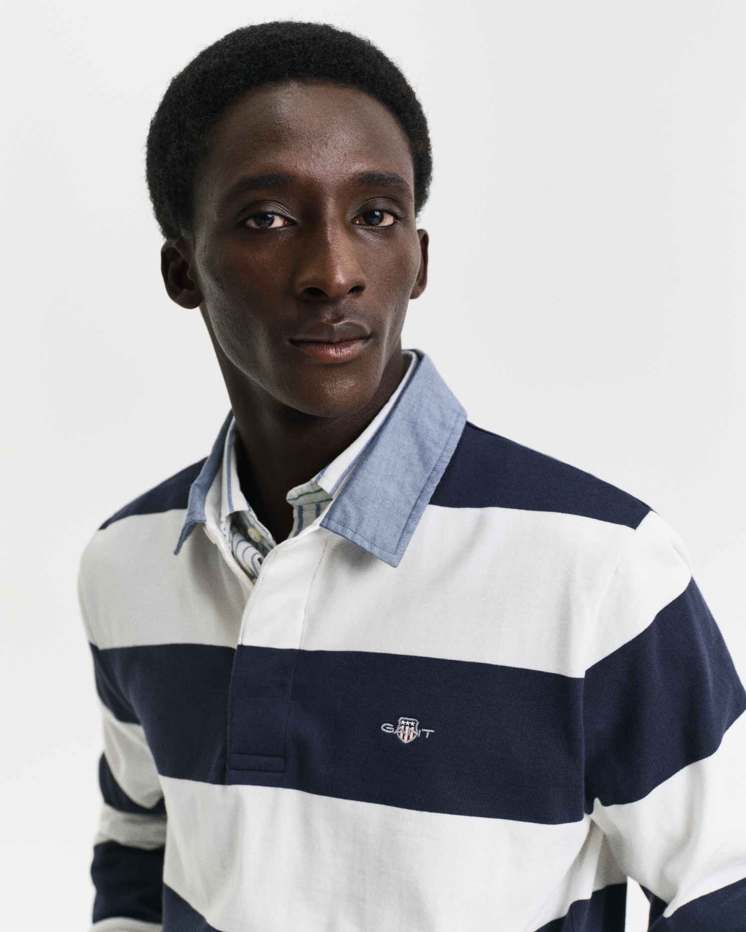 Gant Langarm-Poloshirt »REG CHAMBRAY STRIPE HEAVY RUGGER«