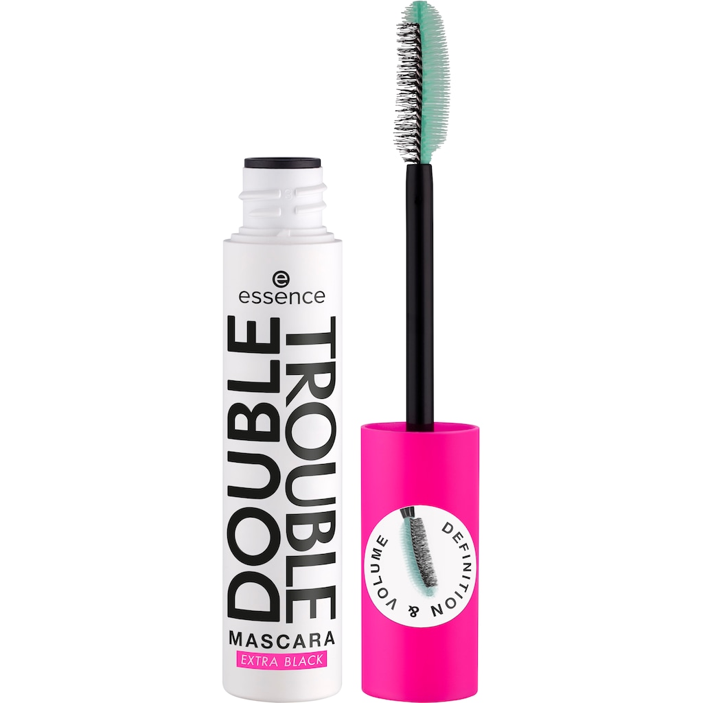 Essence Mascara »DOUBLE TROUBLE MASCARA EXTRA BLACK«, (Set, 3 tlg.)