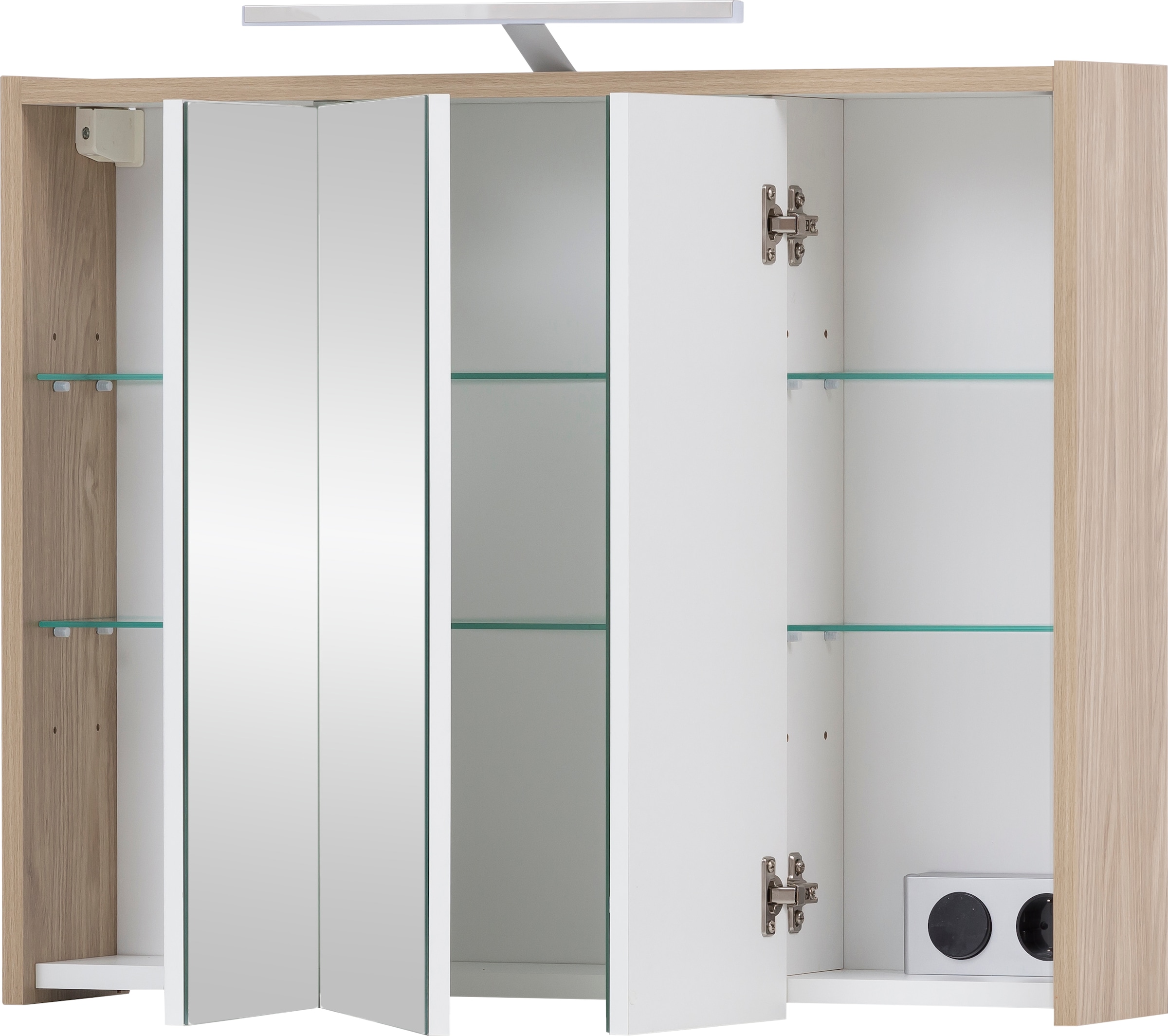 INOSIGN Spiegelschrank »List«, Breite 74,5 cm Badschrank mit viel Stauraum.