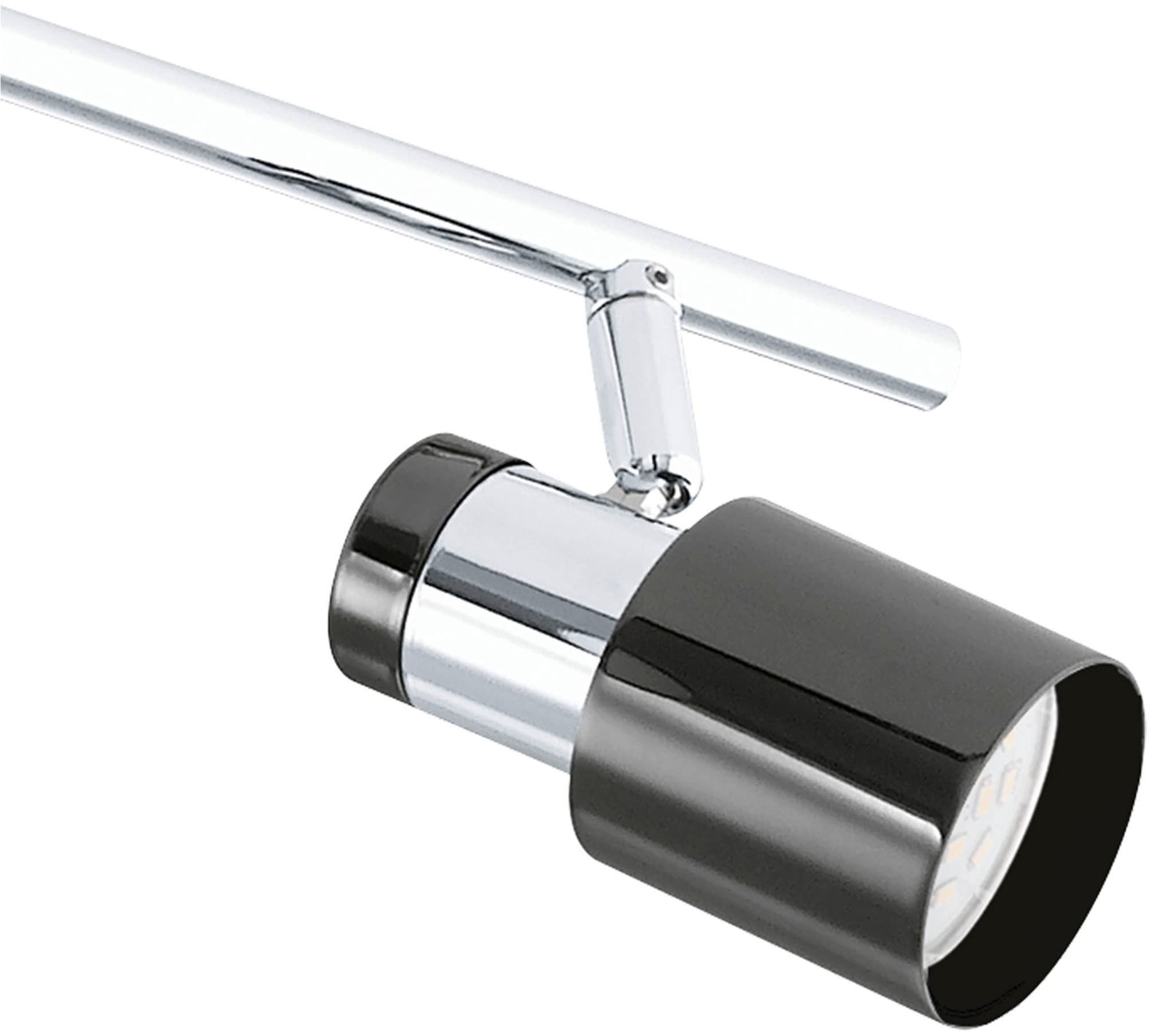 EGLO Deckenleuchte »Davida 1 Deckenlampe, Deckenspot aus Metall, Wohnzimmerlampe, GU10« GU10 1 Stk. Spot - L78 x B7 cm - nickel-nero - 4X4,6W inkl.