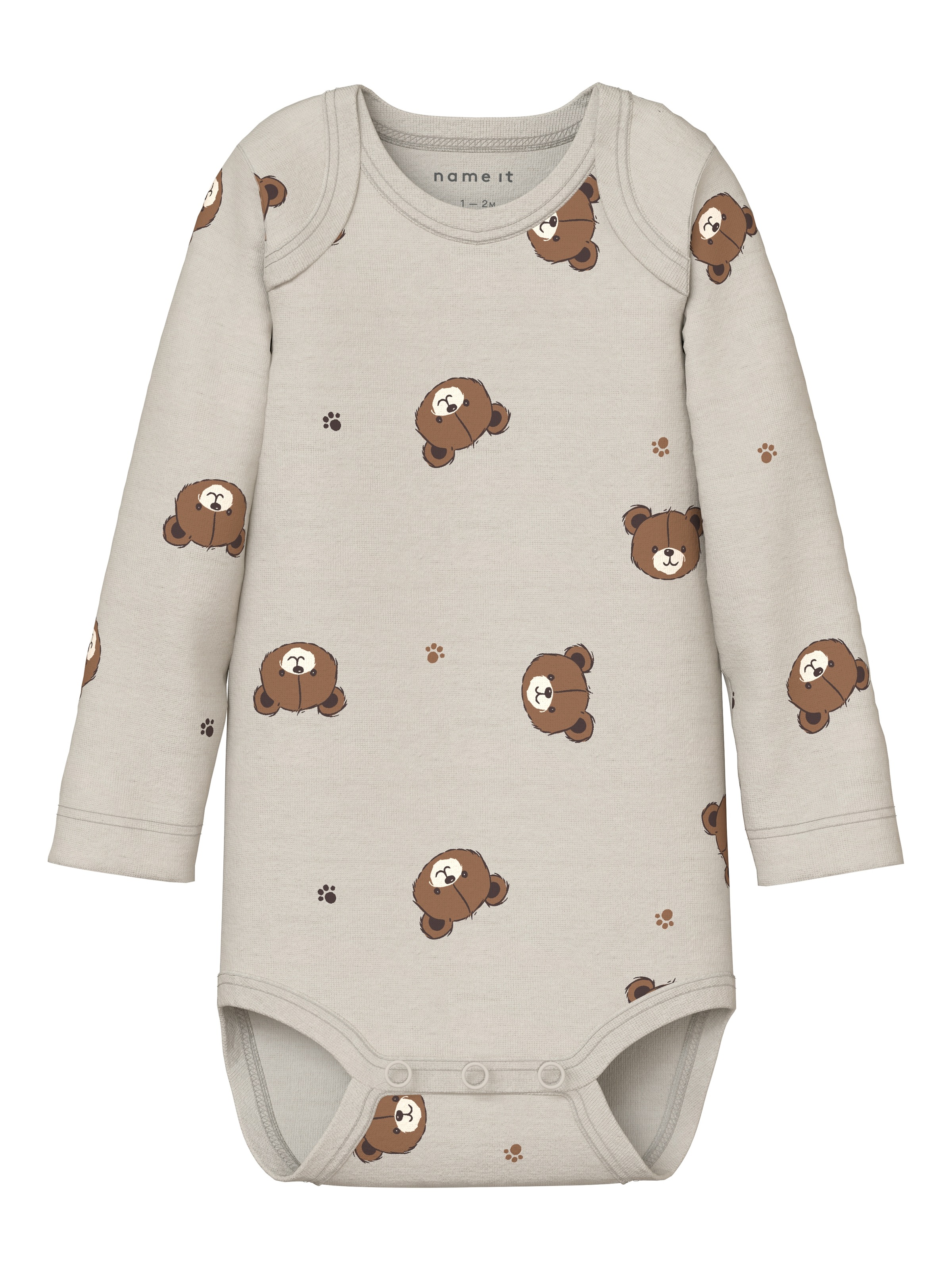 Name It Langarmbody »NBNBODY 3P LS PUMICE BEAR NOOS« Packung, 3 tlg.