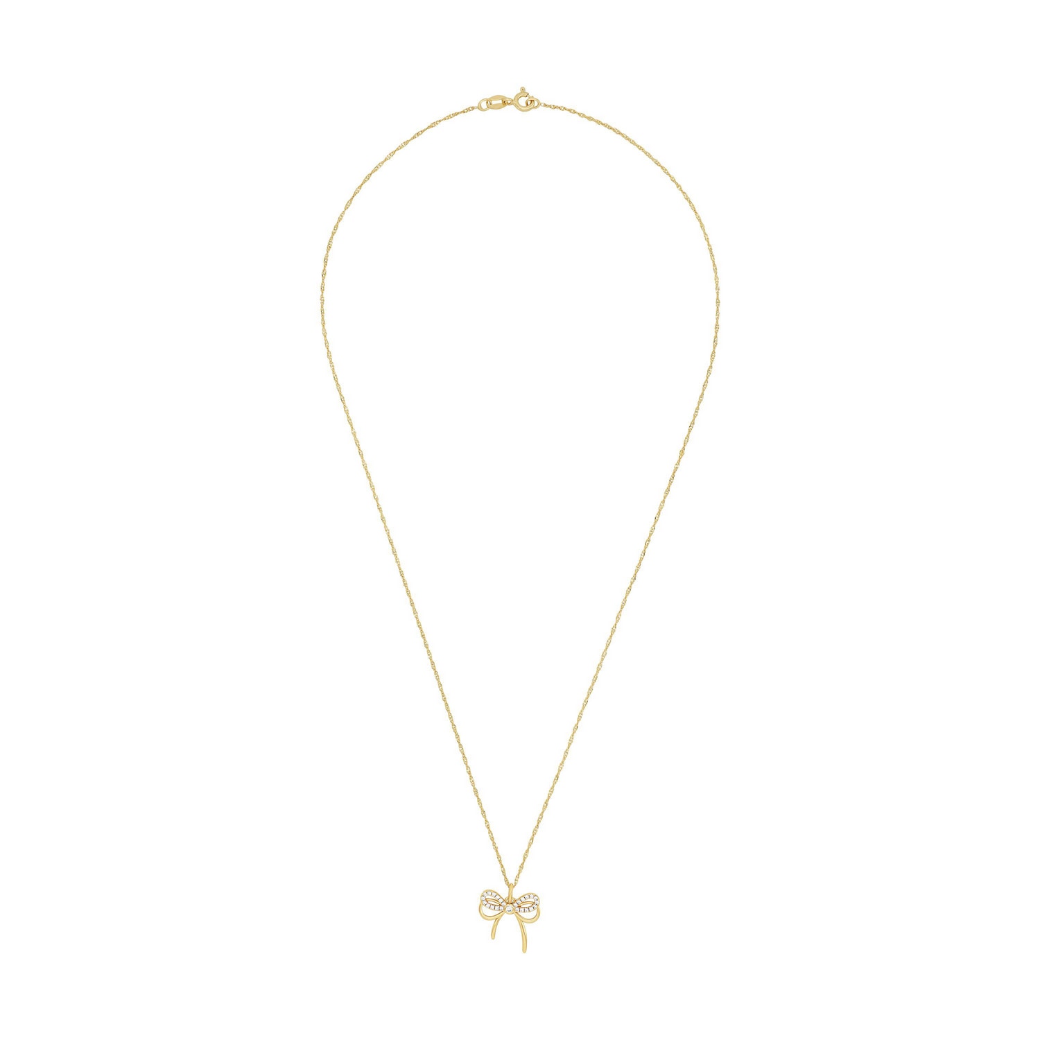 Amor Kette mit Anhänger »Schmuck Geschenk, Schleife« mit Zirkonia (synth.)